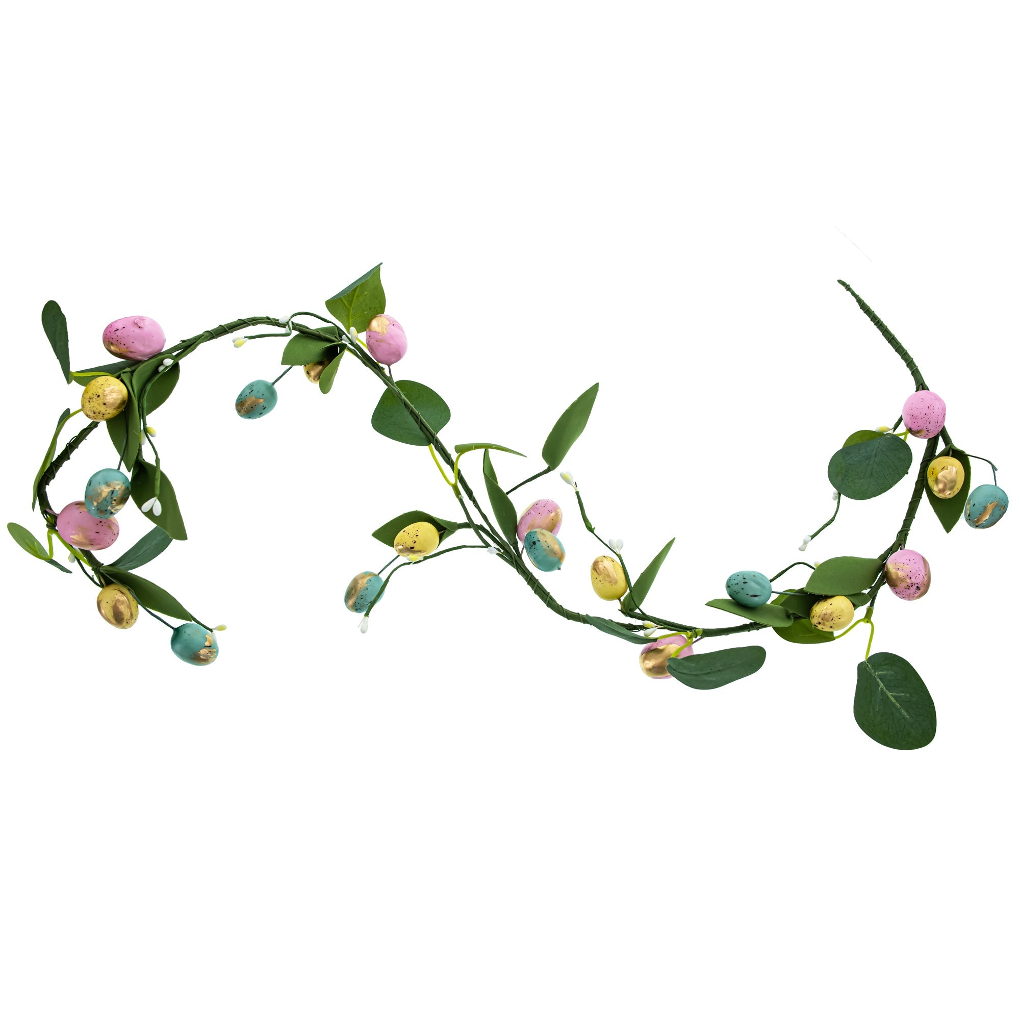 Nature's Easter Charm: Set Of 2 Easter Egg With Leaves Garlands