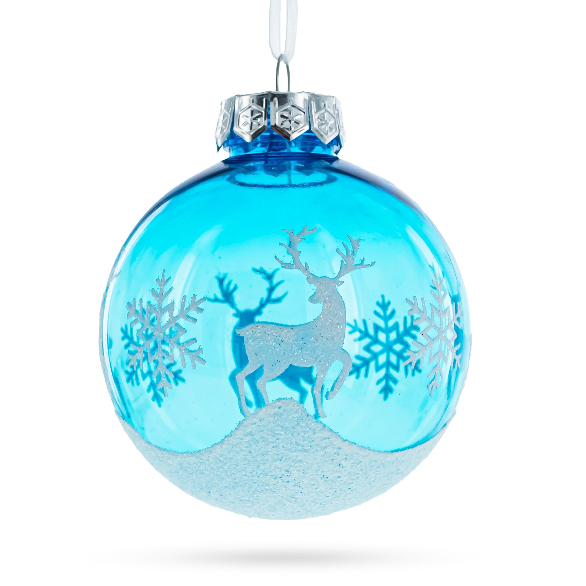 Turquoise Delight: Set Of 12 Plastic Ball Christmas Ornaments