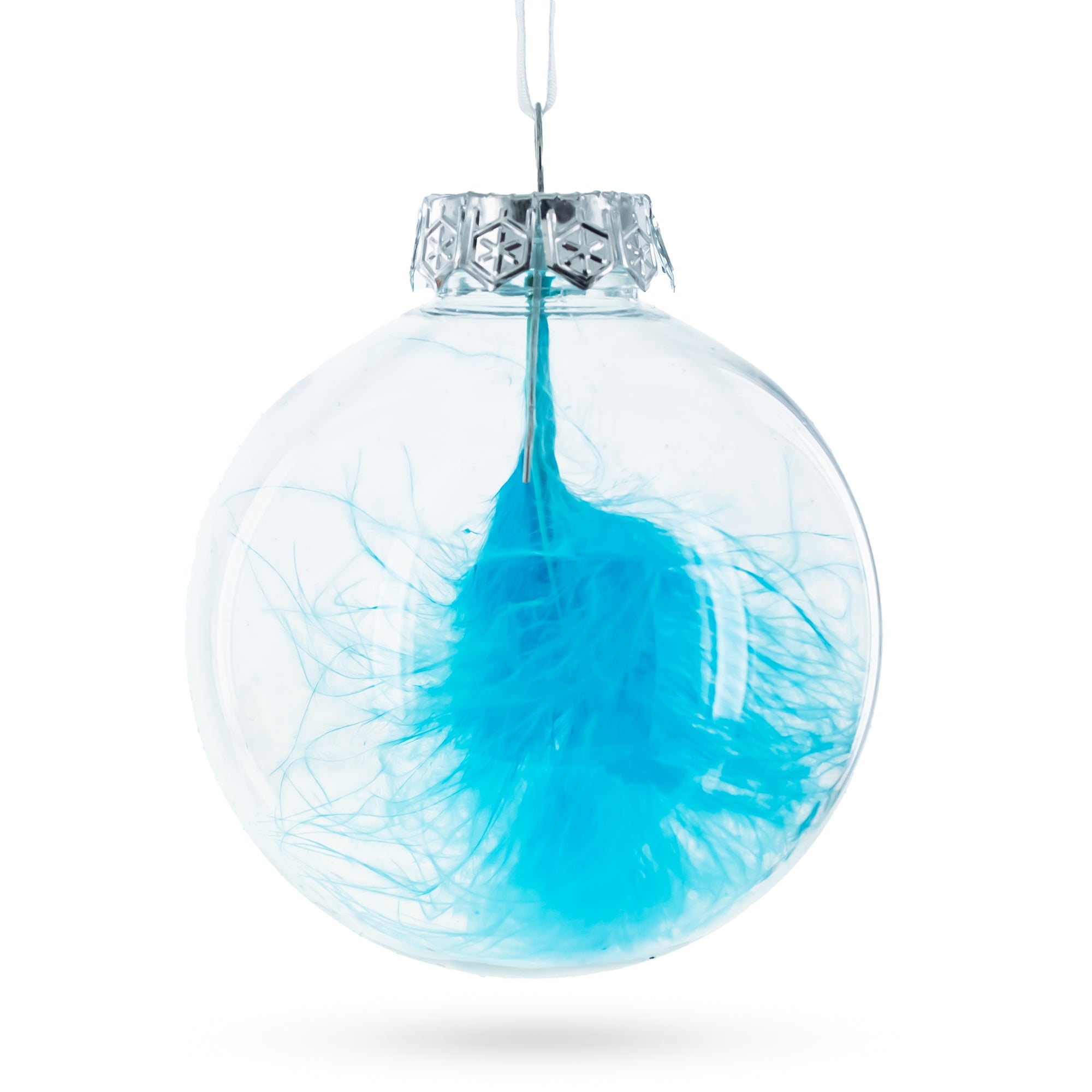 Turquoise Delight: Set Of 12 Plastic Ball Christmas Ornaments