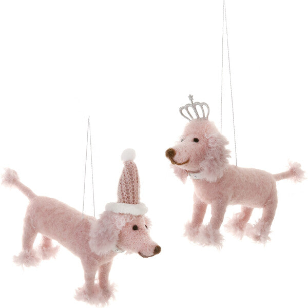 Partying Poodles Ornament Set