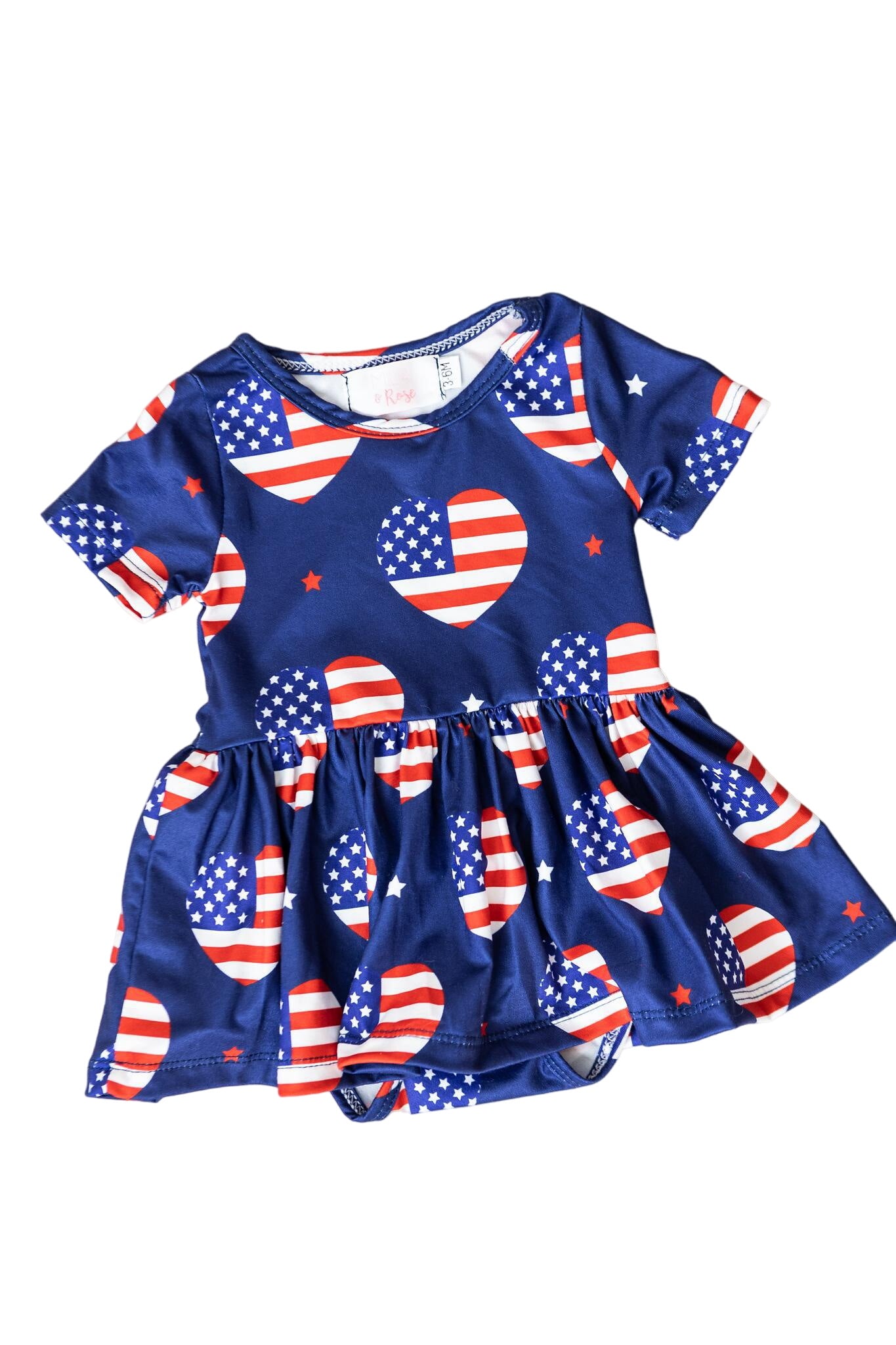 I Heart The Usa S/s Twirl Bodysuit