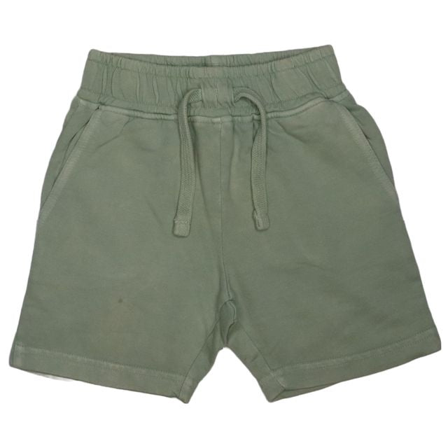 Kids Solid Enzyme Shorts - Olive