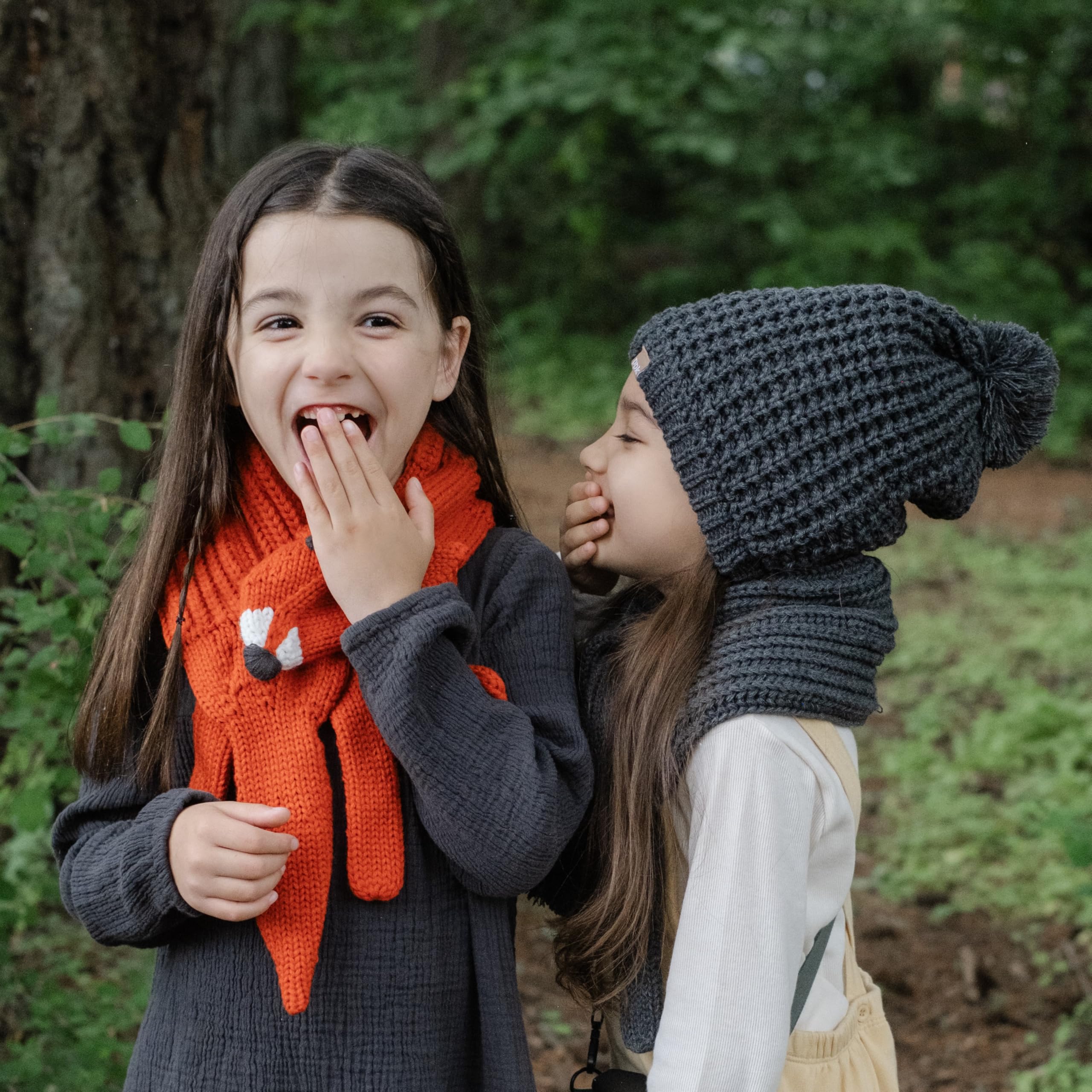 Kids Knit Fox Scarf - Neck Warmer (ages 4-12)
