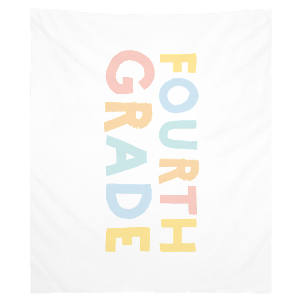 First Day Of Fourth Grade Tapestry, First Day Of School Banner