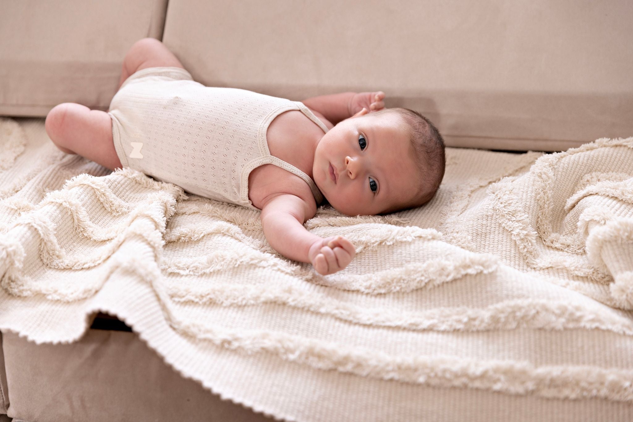 Pointelle Natural Boy + White (three Pack)