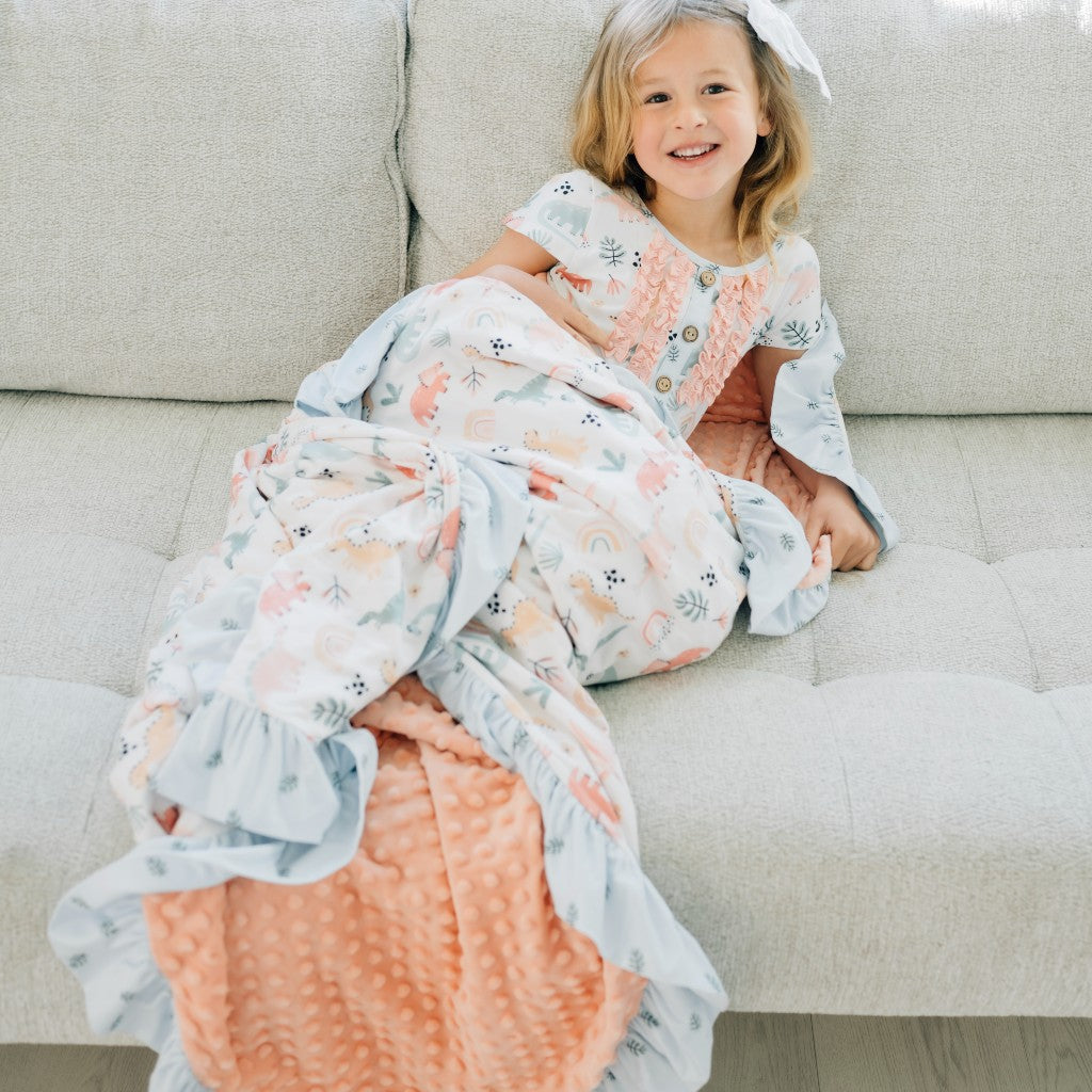 Roar Ruffle Blanket - Extra Large