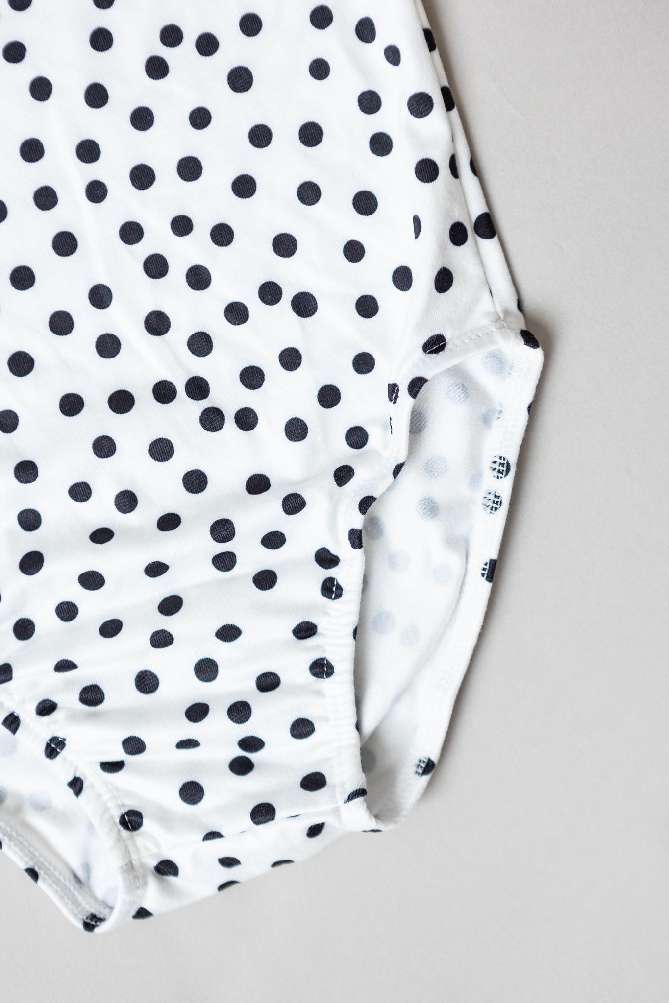 Scattered Dot S/s Flutter Sleeve Leotard