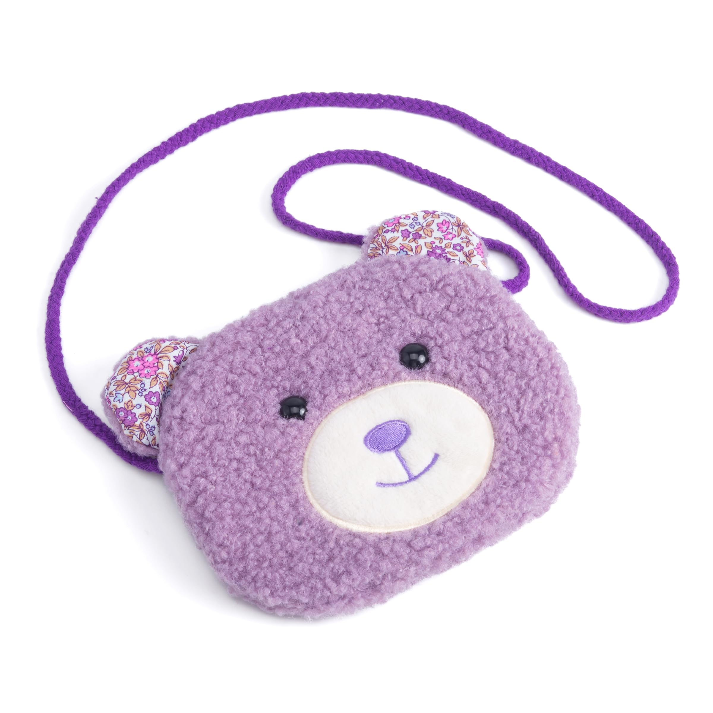 Plush Teddy Bear Crossbody Bag For Little Girls, Toddlers (3-8y)