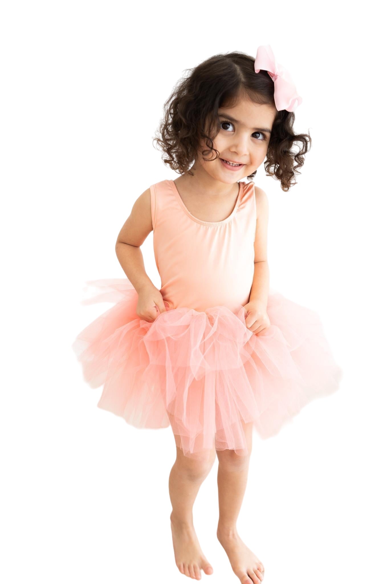 Bright Peach Tank Tutu Leotard