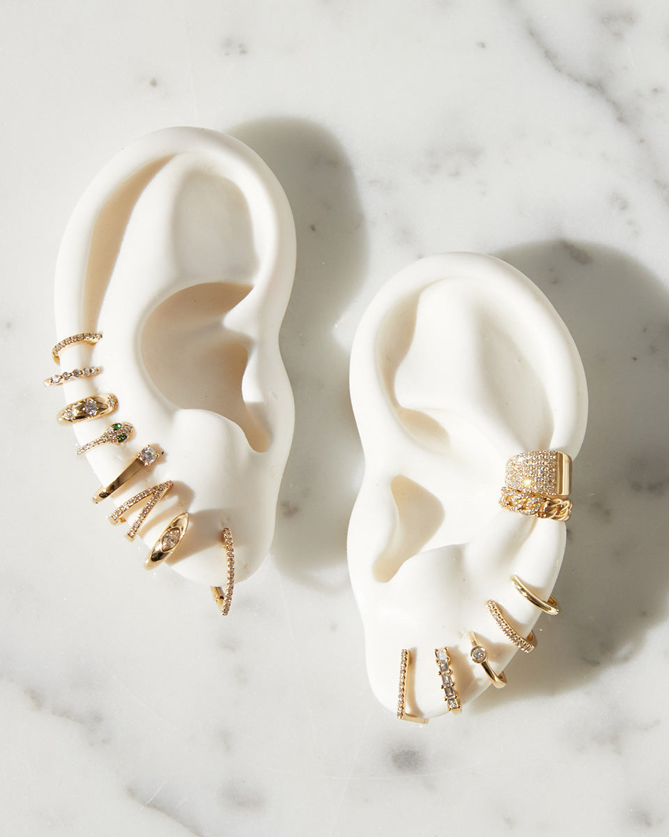 Mini Diamond Huggie Earrings