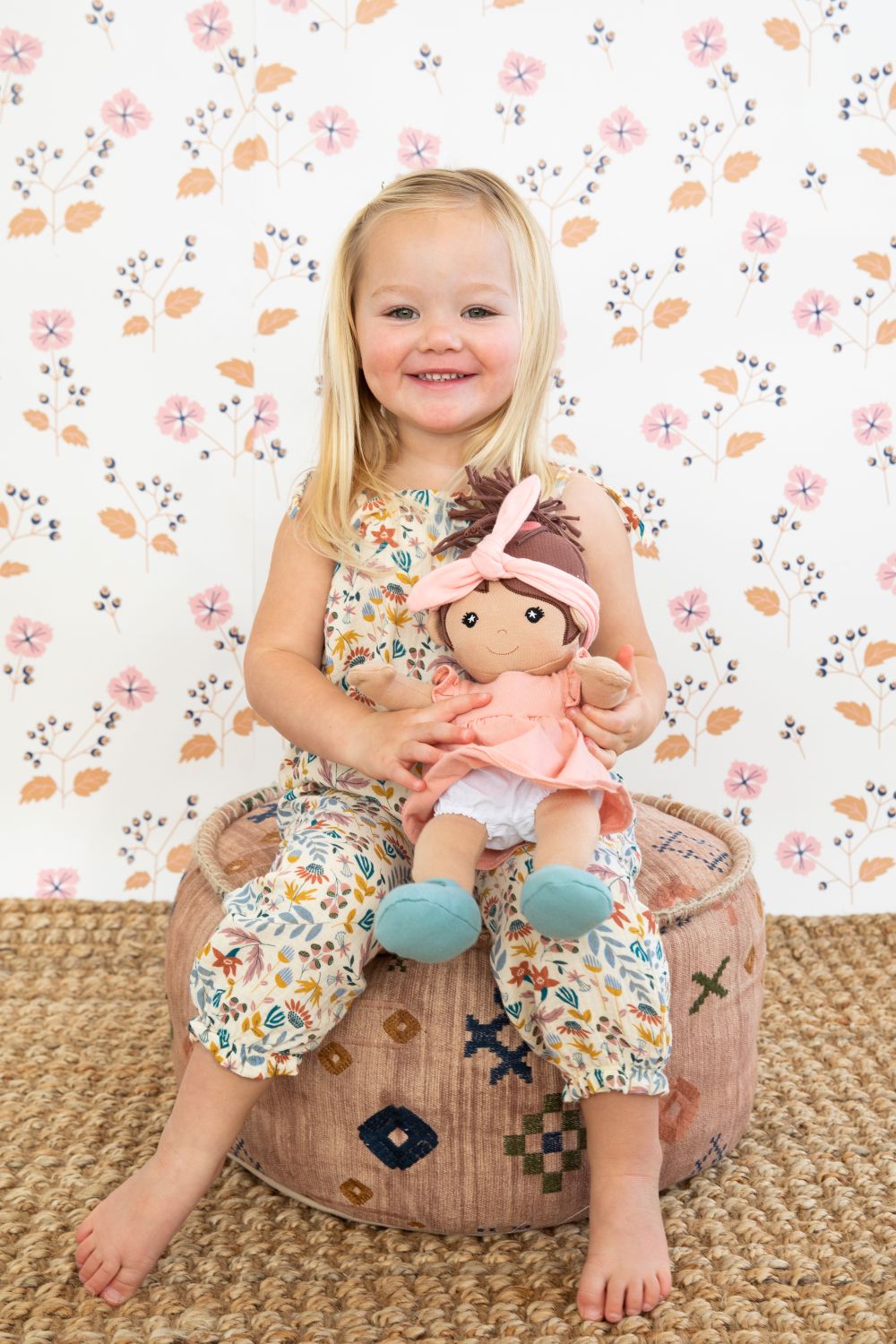 Muslin Tie Shoulder Jumpsuit - Earthtone Floral