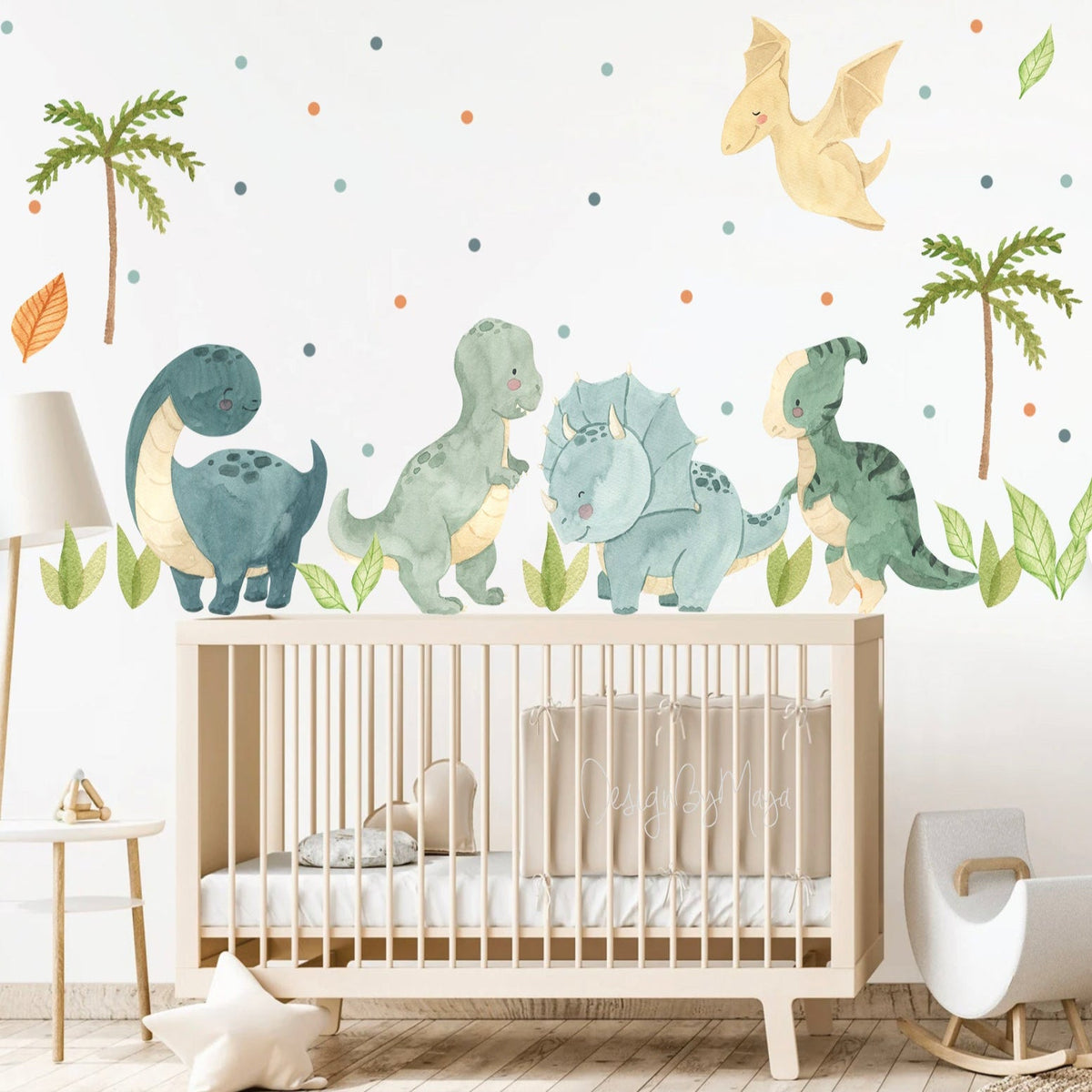 Dinosaur Decals - Fabric Nursery Wall Art Decals