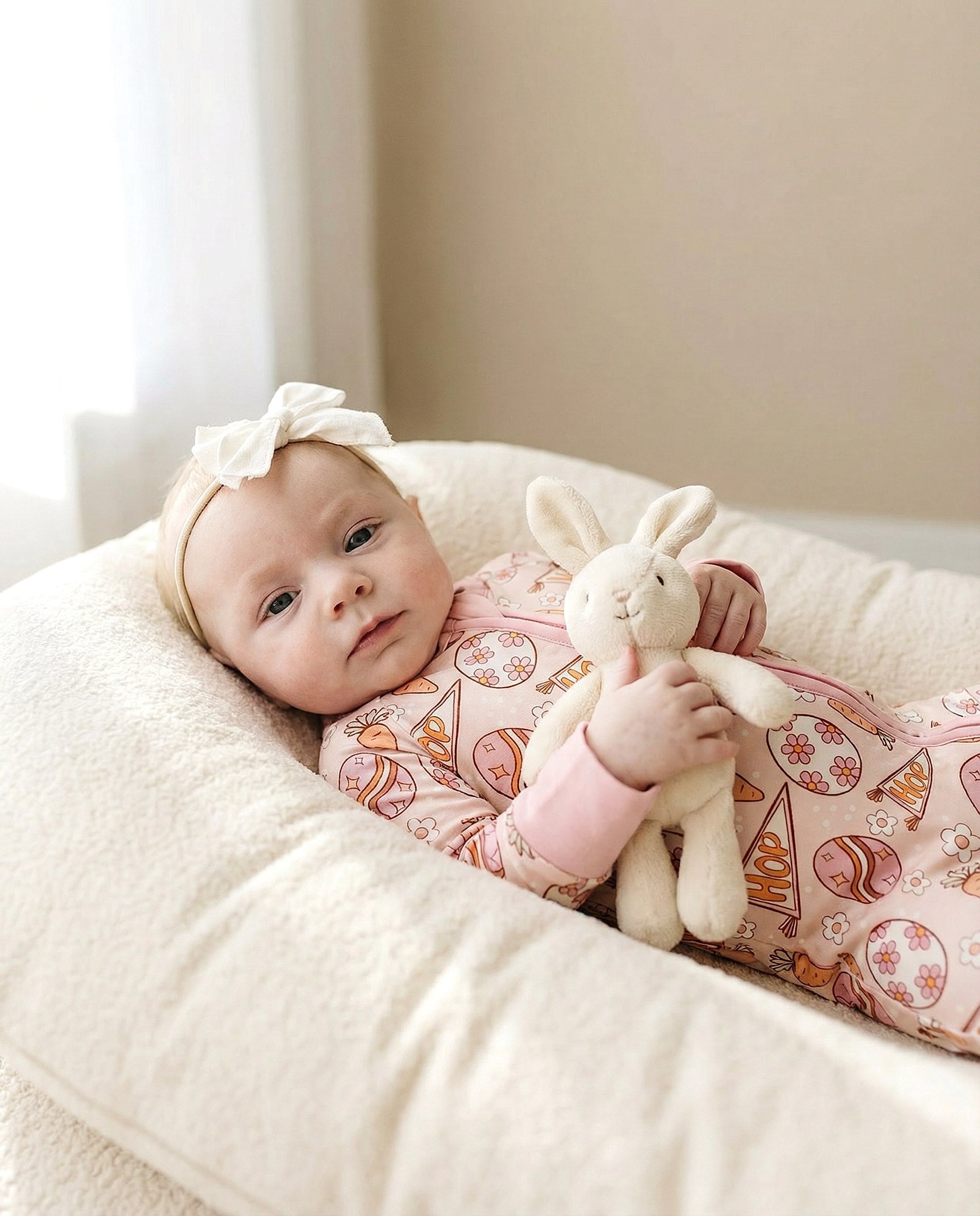 Bamboo Zip Romper | Easter Hop