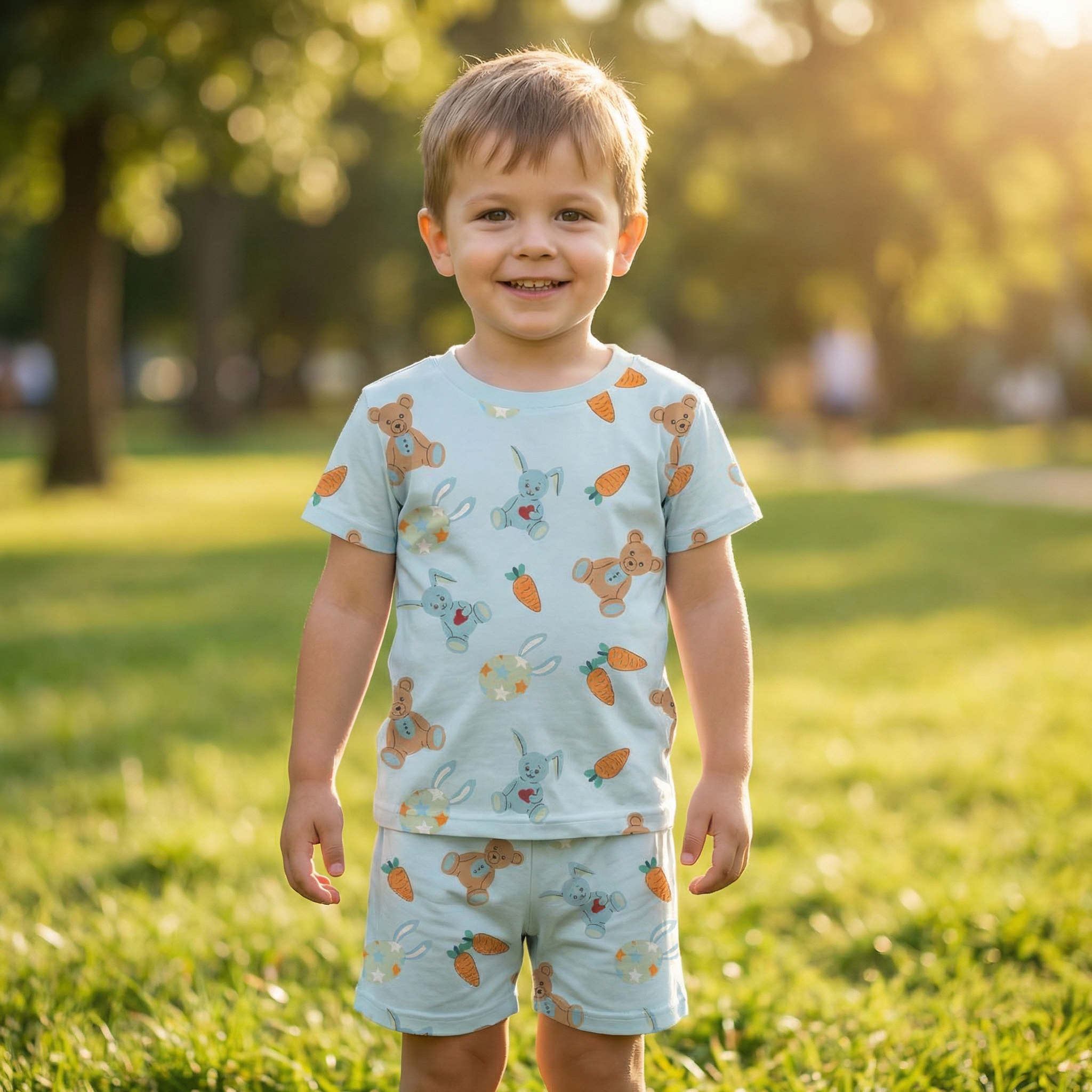 Carrot Crew Shorts Set Pajama