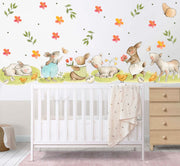 Bunny & Sheep - Fabric Nursery Wall Art Decals