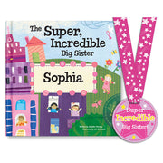 The Super, Incredible Big Sister Personalized Book and Medal
