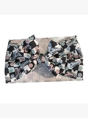Checkered Shoes Headwrap Bow