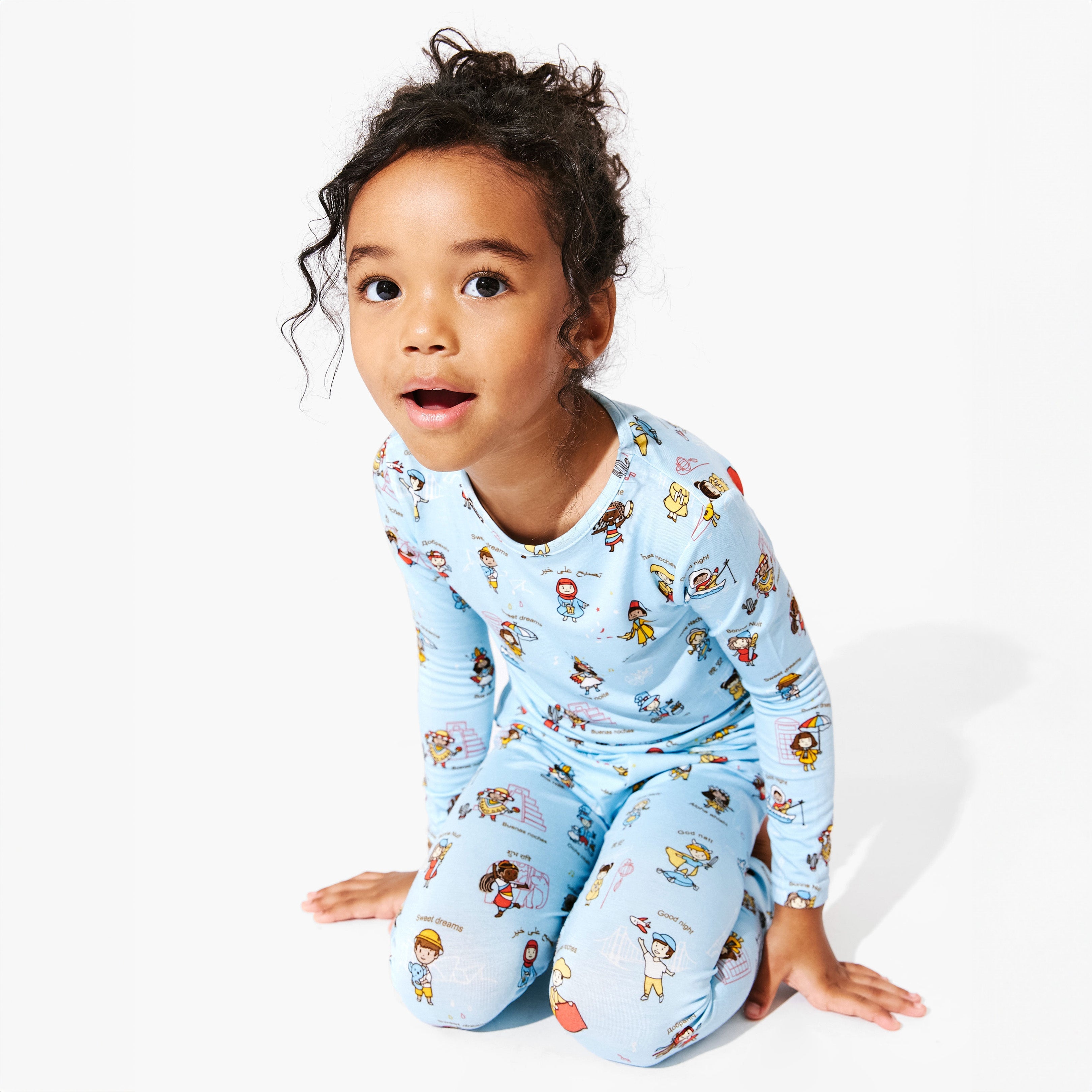 Goodnight World Bamboo Kids Pajamas