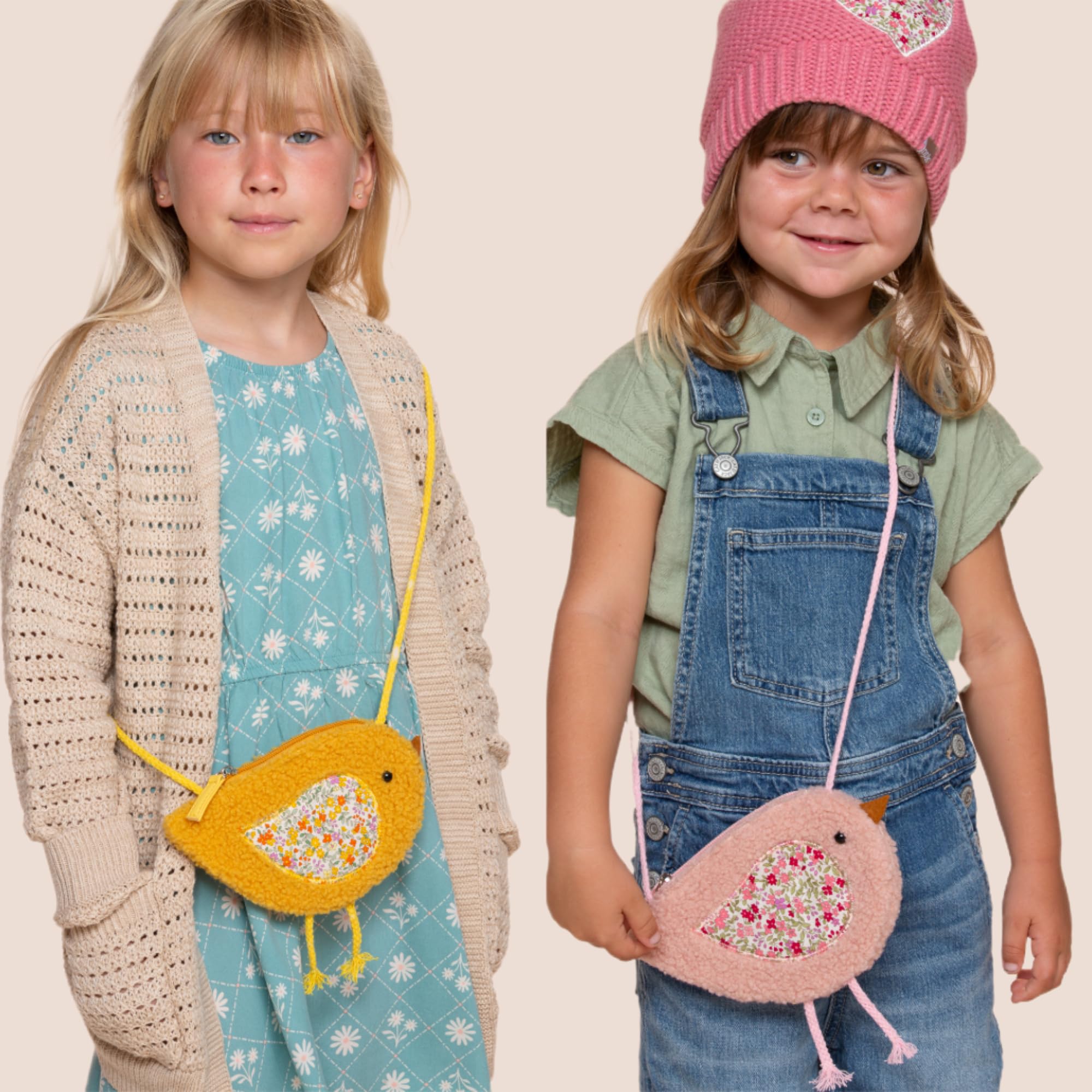 Plush Bird Chick Crossbody Bag For Toddlers, Little Girls, Kids Age 3-8y