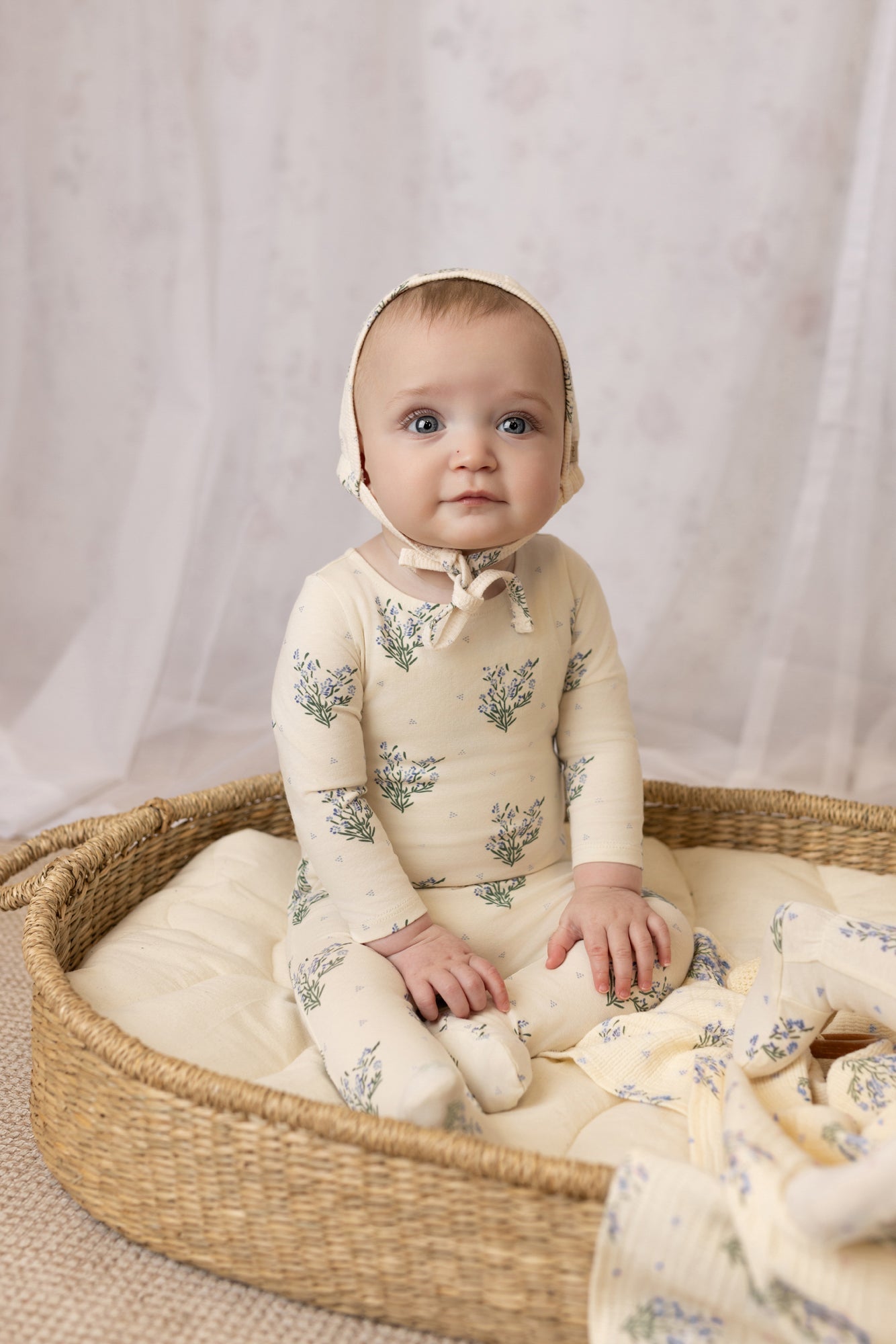 Scattered Floral Layette Set