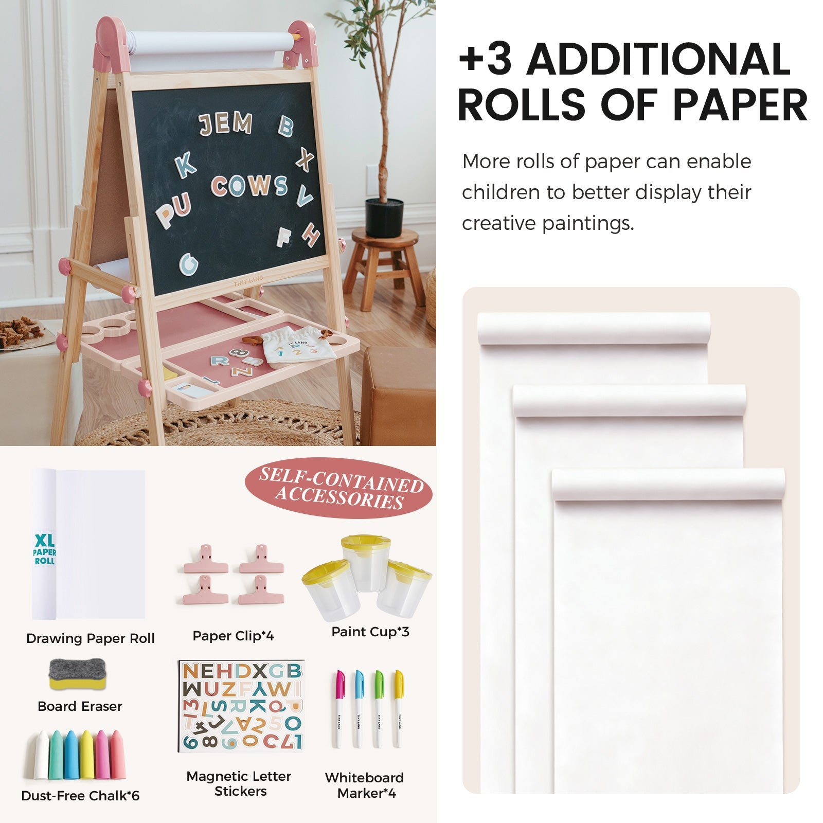® Pink Magnitales Easel & Paper Roll Set