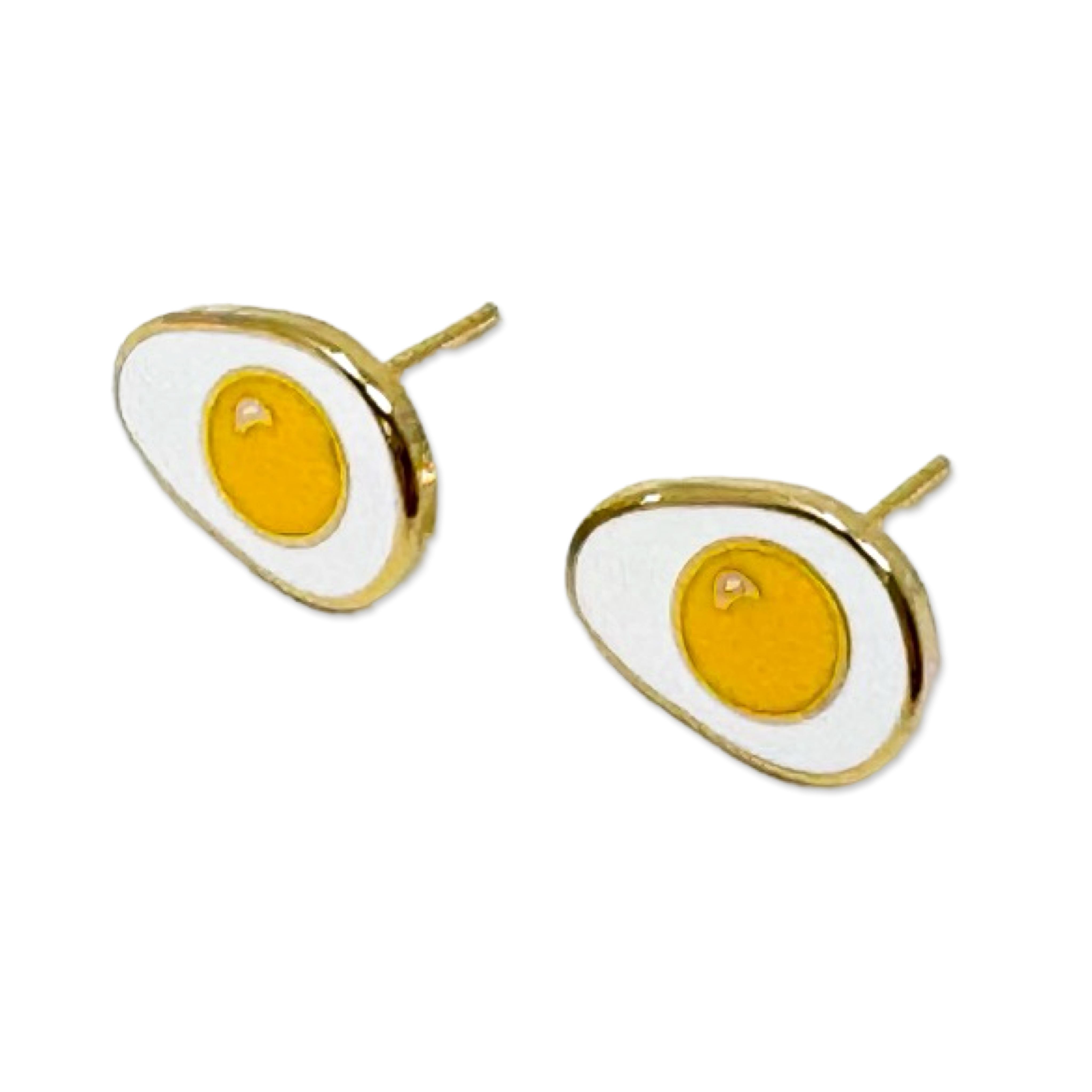 Egg Enamel Earrings