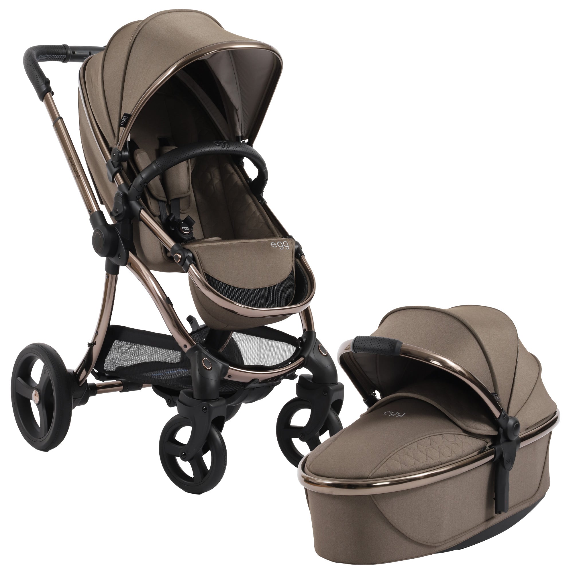 Egg3® Stroller & Carry Cot In Mink Bundle