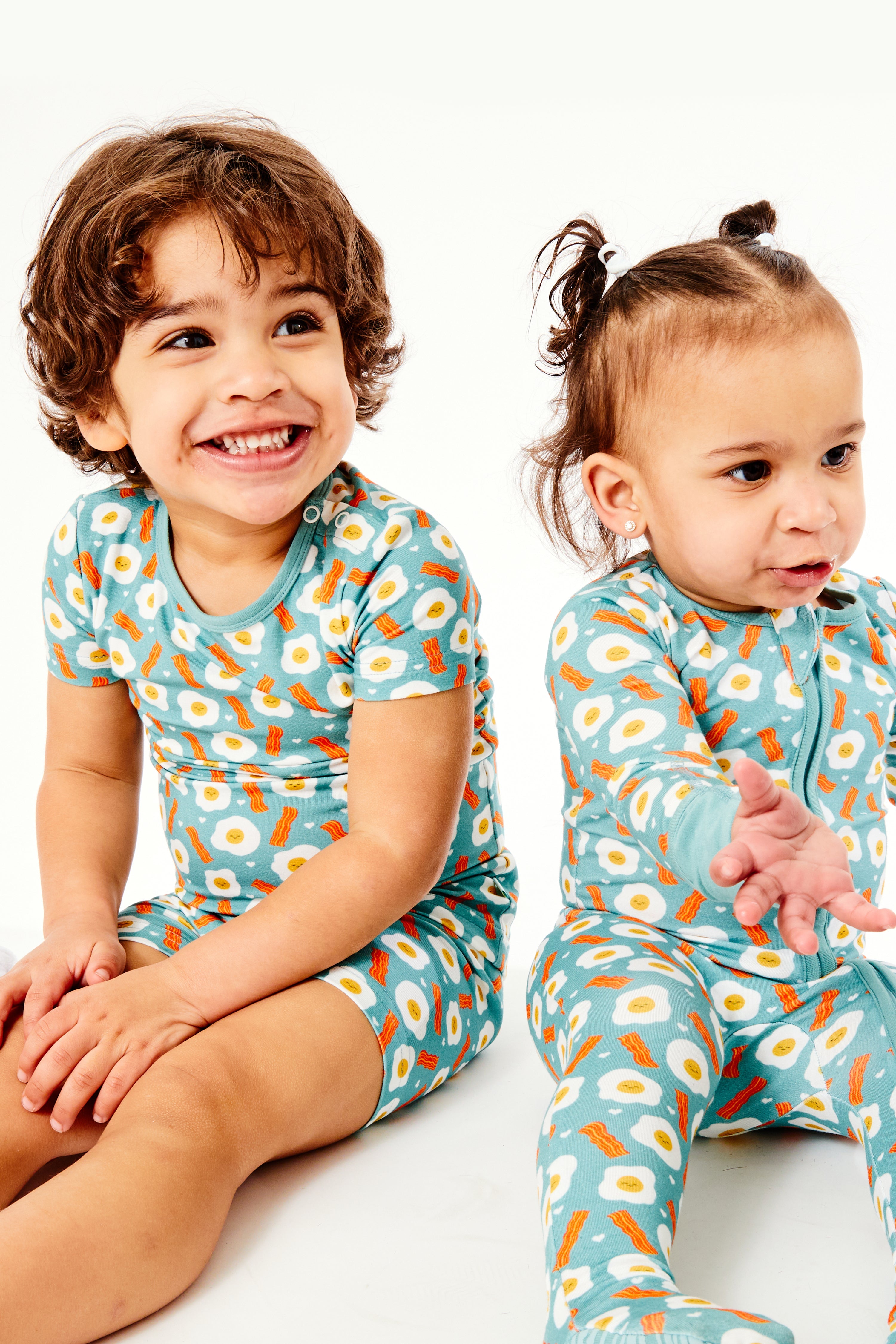 Shorts Pajama Set - Bacon And Eggs