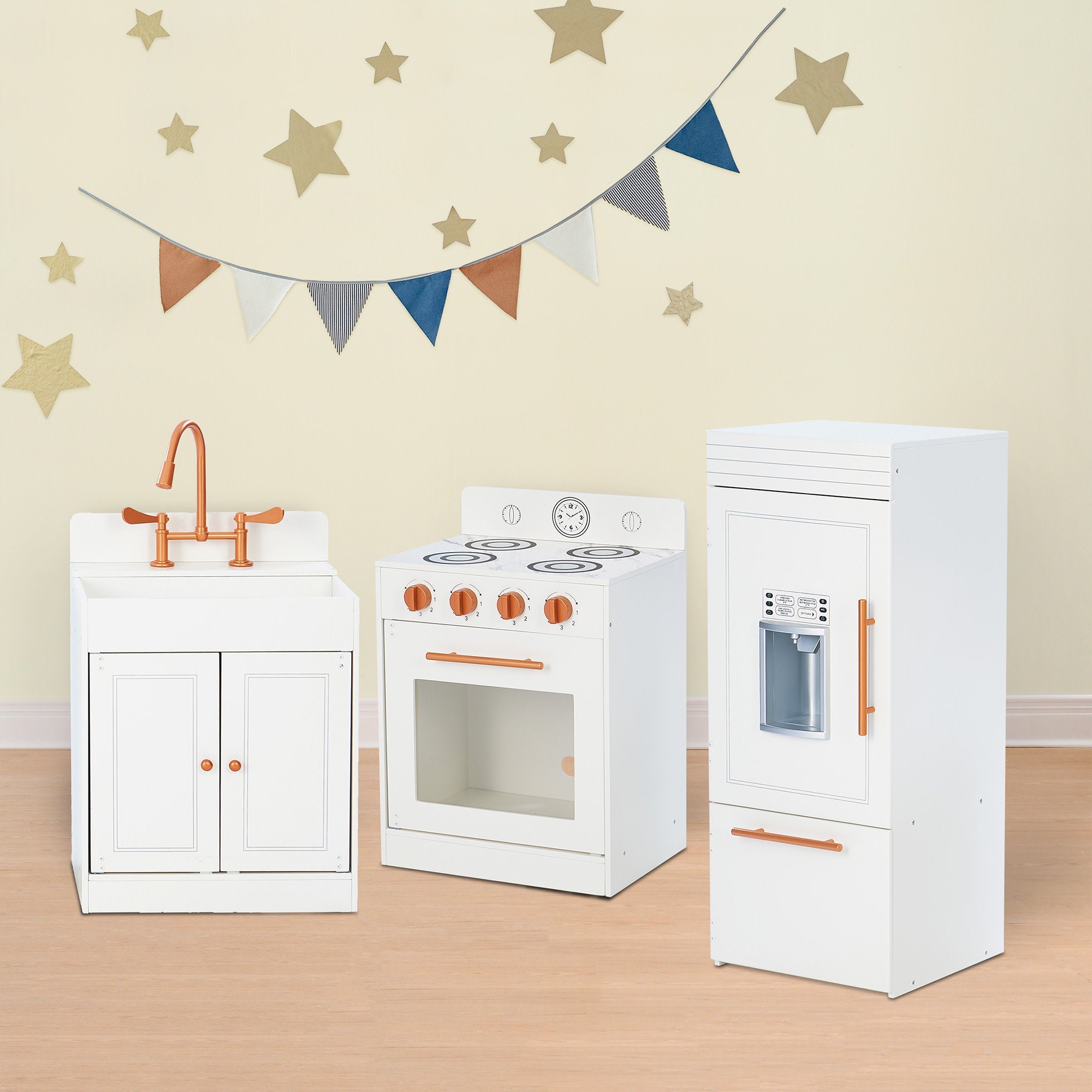 Little Chef Paris Complete Kitchen Playset, White/rose Gold