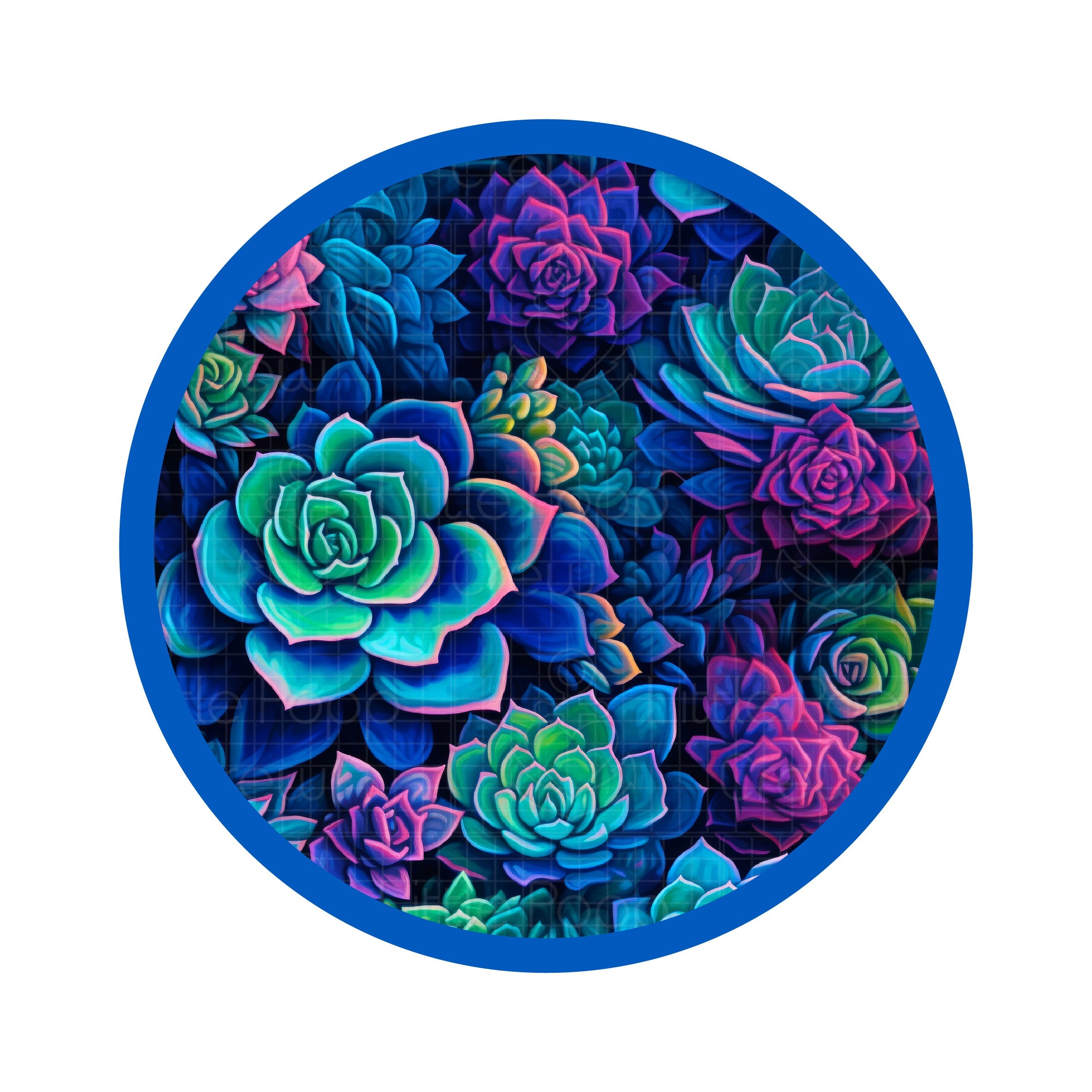 Electric Succulents | Bamboo Scrunchie