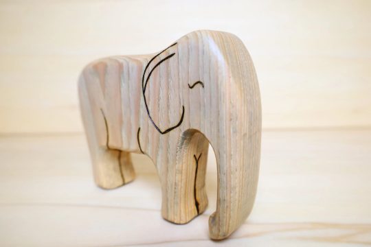 Large Wooden Elephant Toy