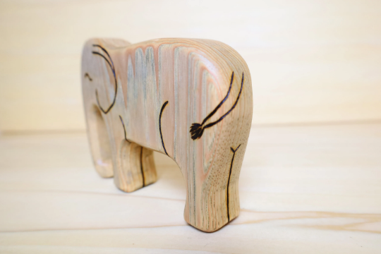 Large Wooden Elephant Toy