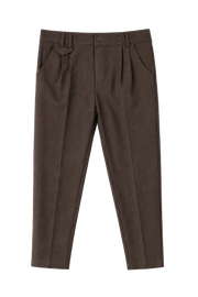 Elliot Tartan Slim Stretch Pants - Brown