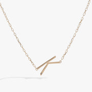 Initial K Precious Elongated Necklace