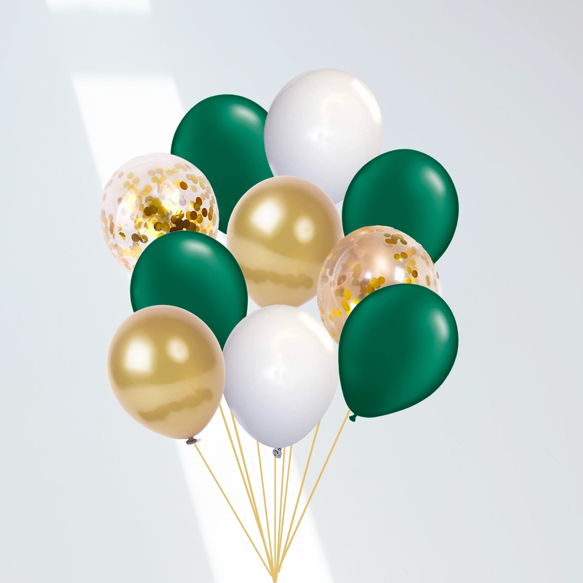 Green And Gold Graduation 2025 Balloon Bouquet