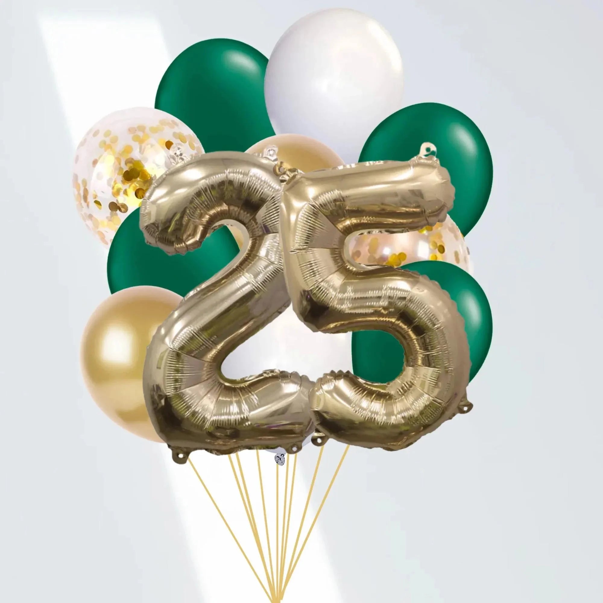 Green And Gold Graduation 2025 Balloon Bouquet