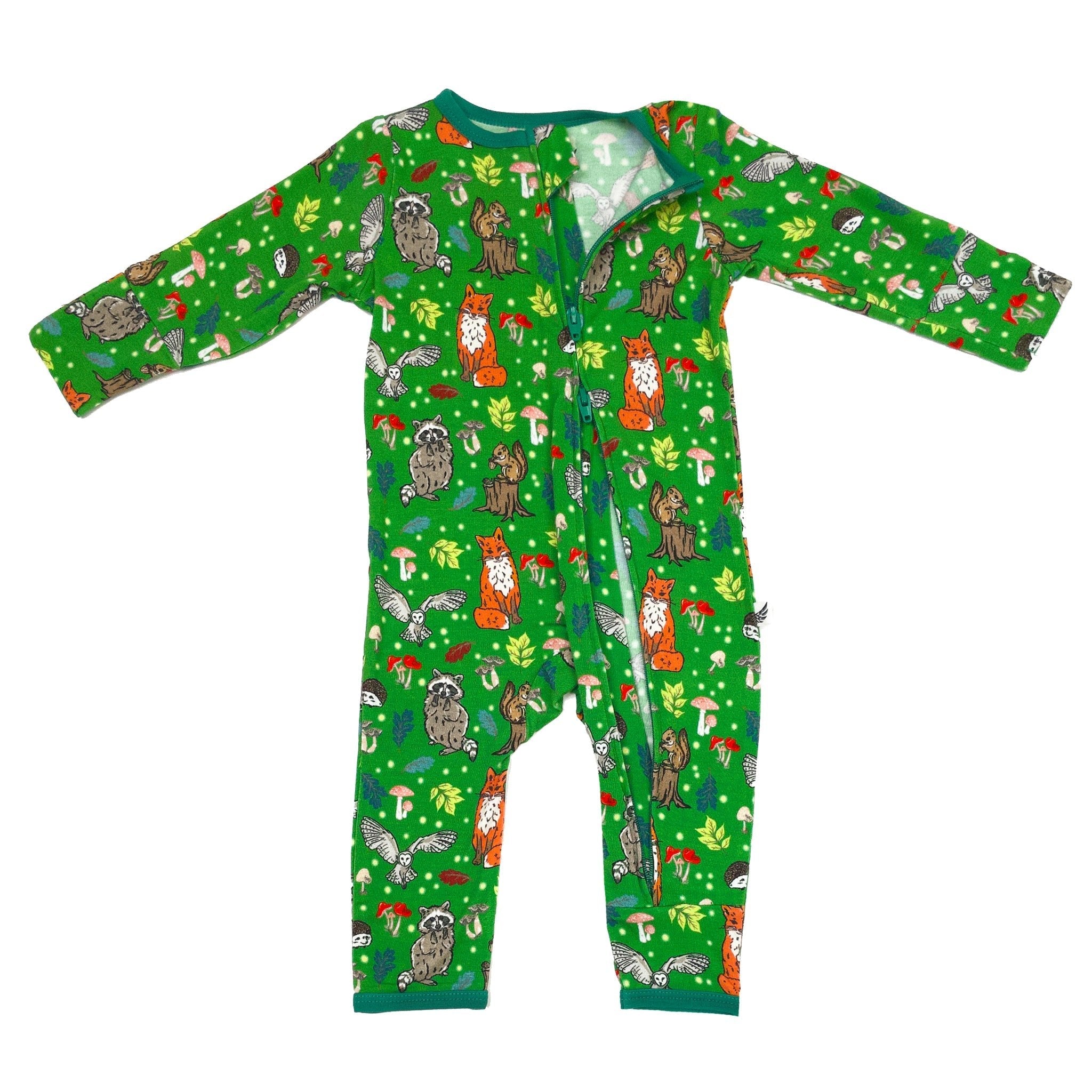 Enchanted Forest Woodland Animals Coverall (0-3t)