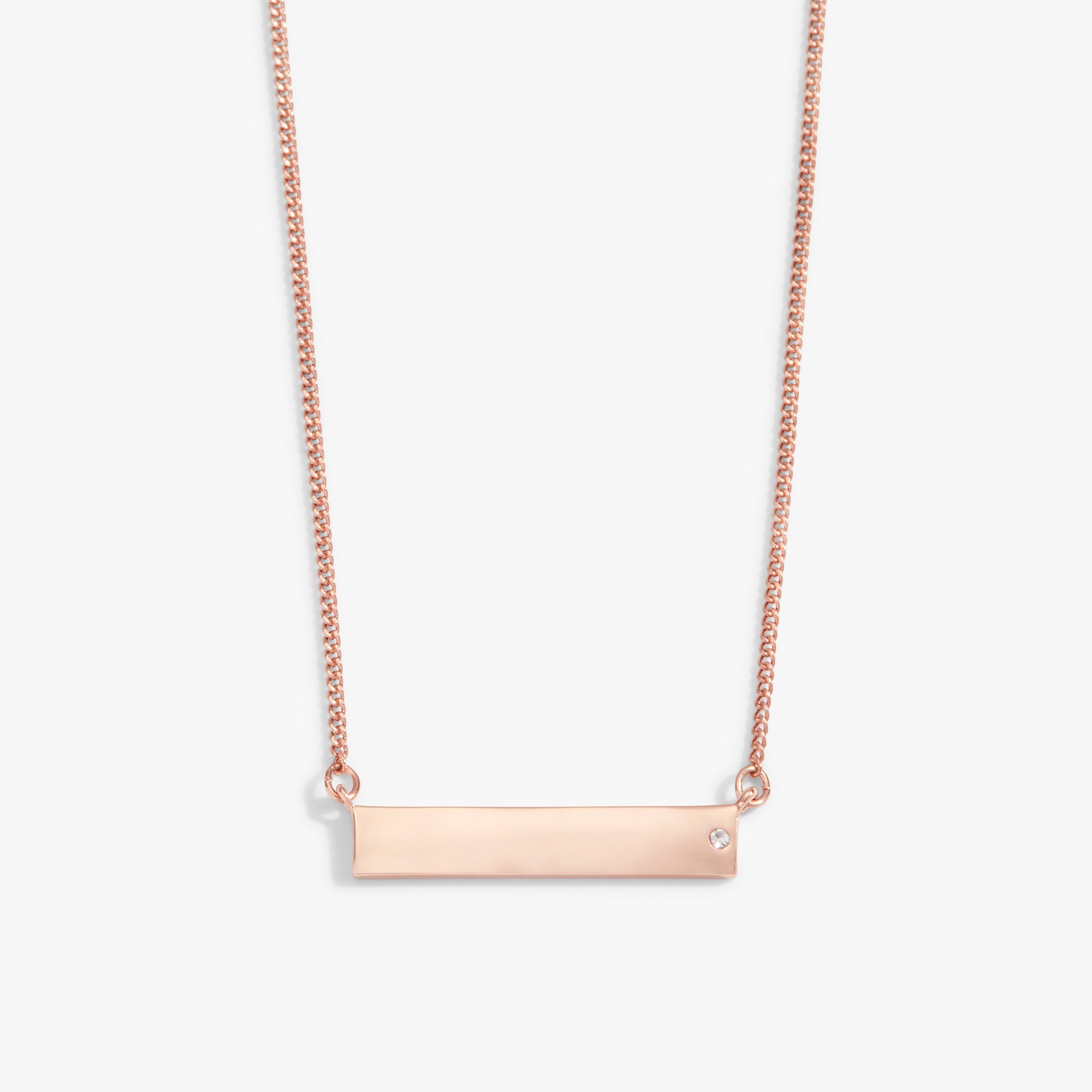 Bar Necklace With Crystal Accent