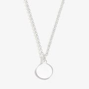 Small Circle Charm Necklace, 19''