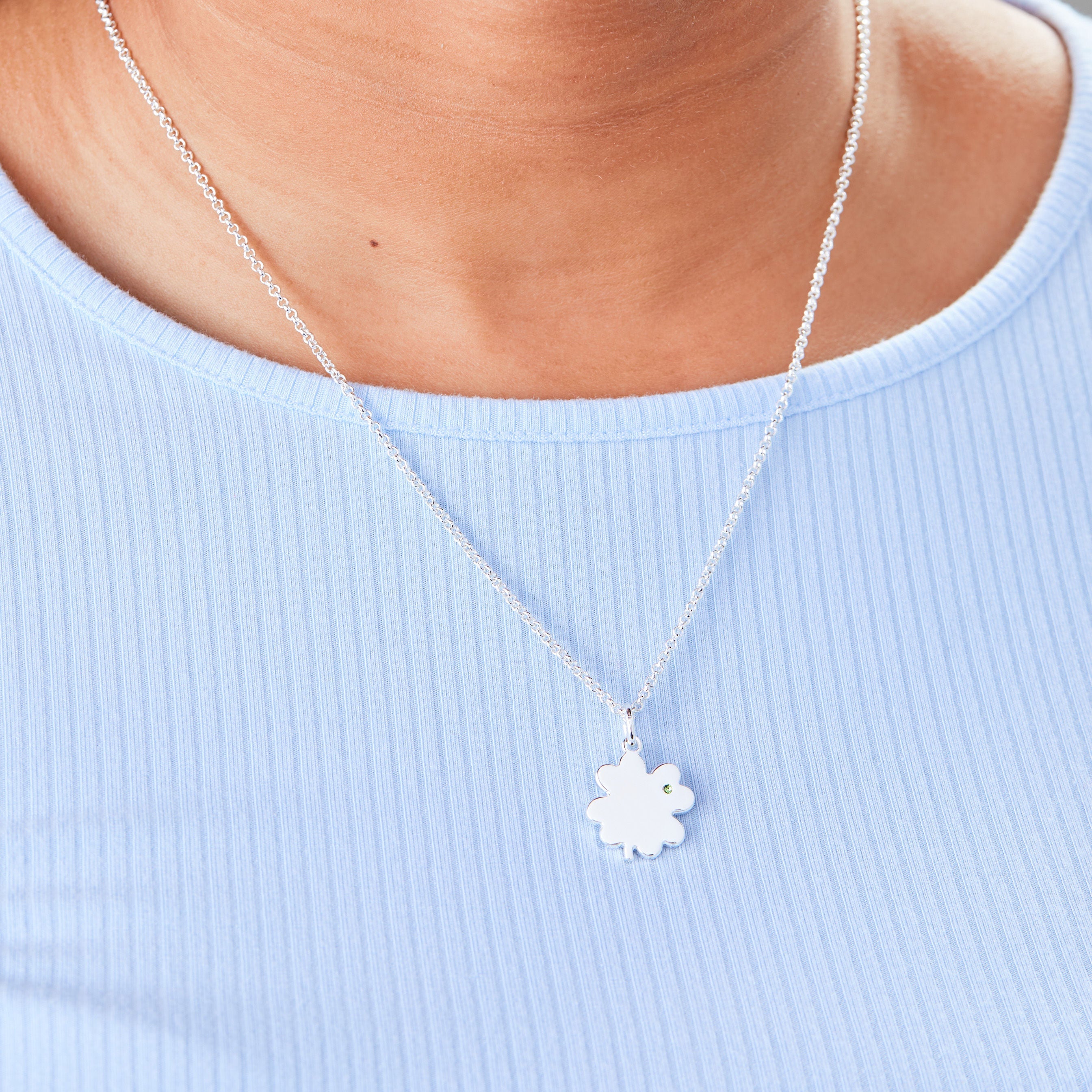 Four-leaf Clover Necklace, 21"