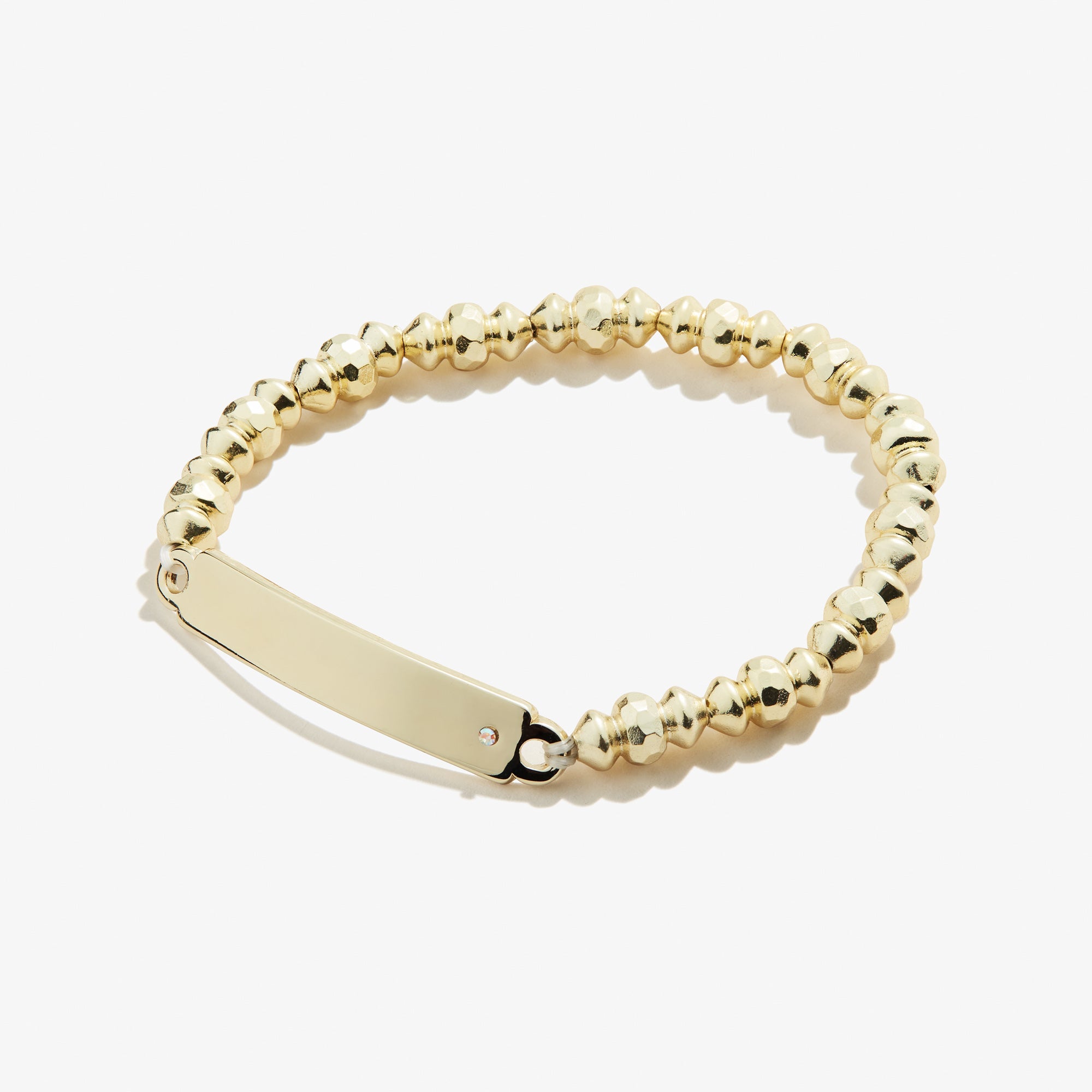 Inline Bar Stretch Bracelet With Crystal Accent