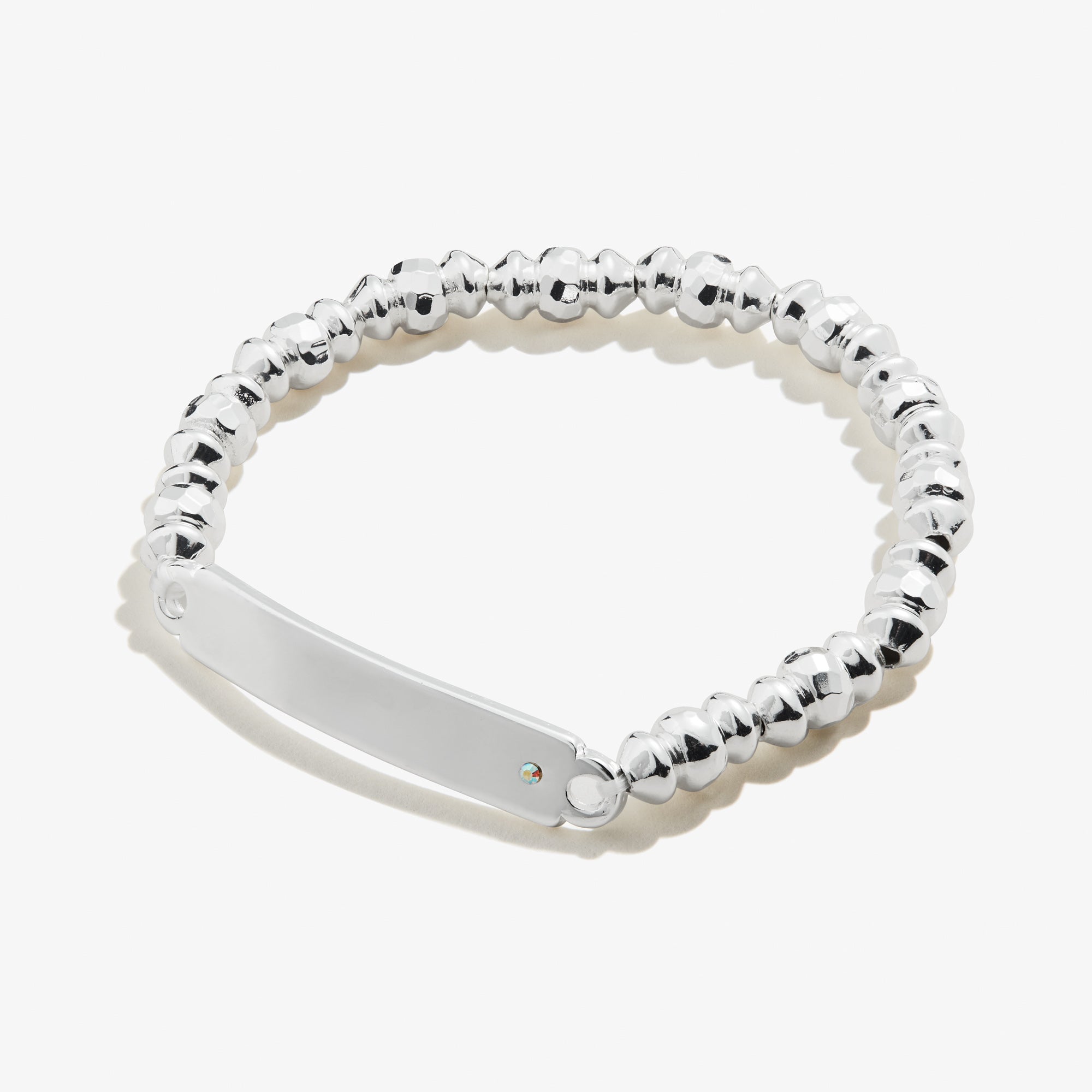 Inline Bar Stretch Bracelet With Crystal Accent