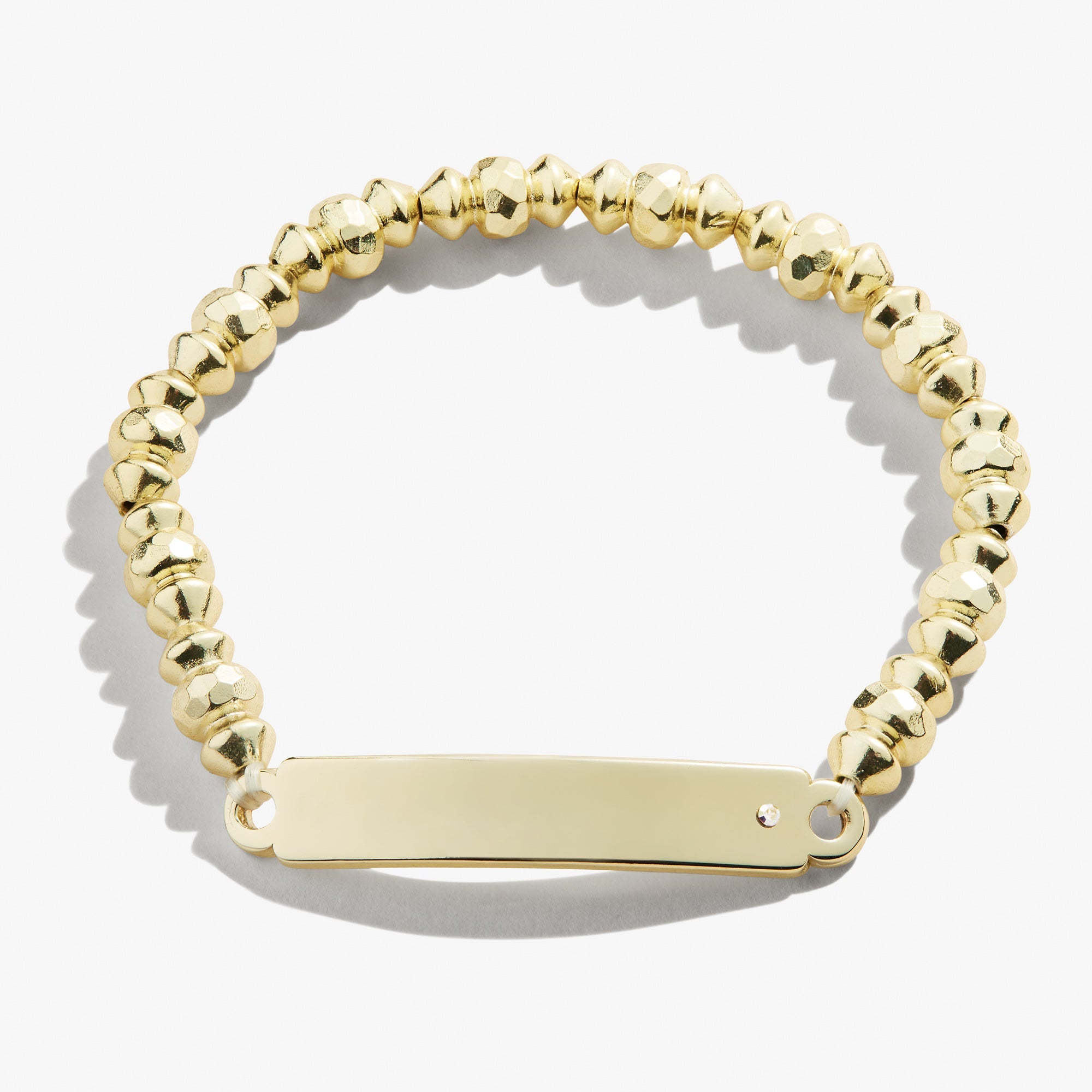 Inline Bar Stretch Bracelet With Crystal Accent