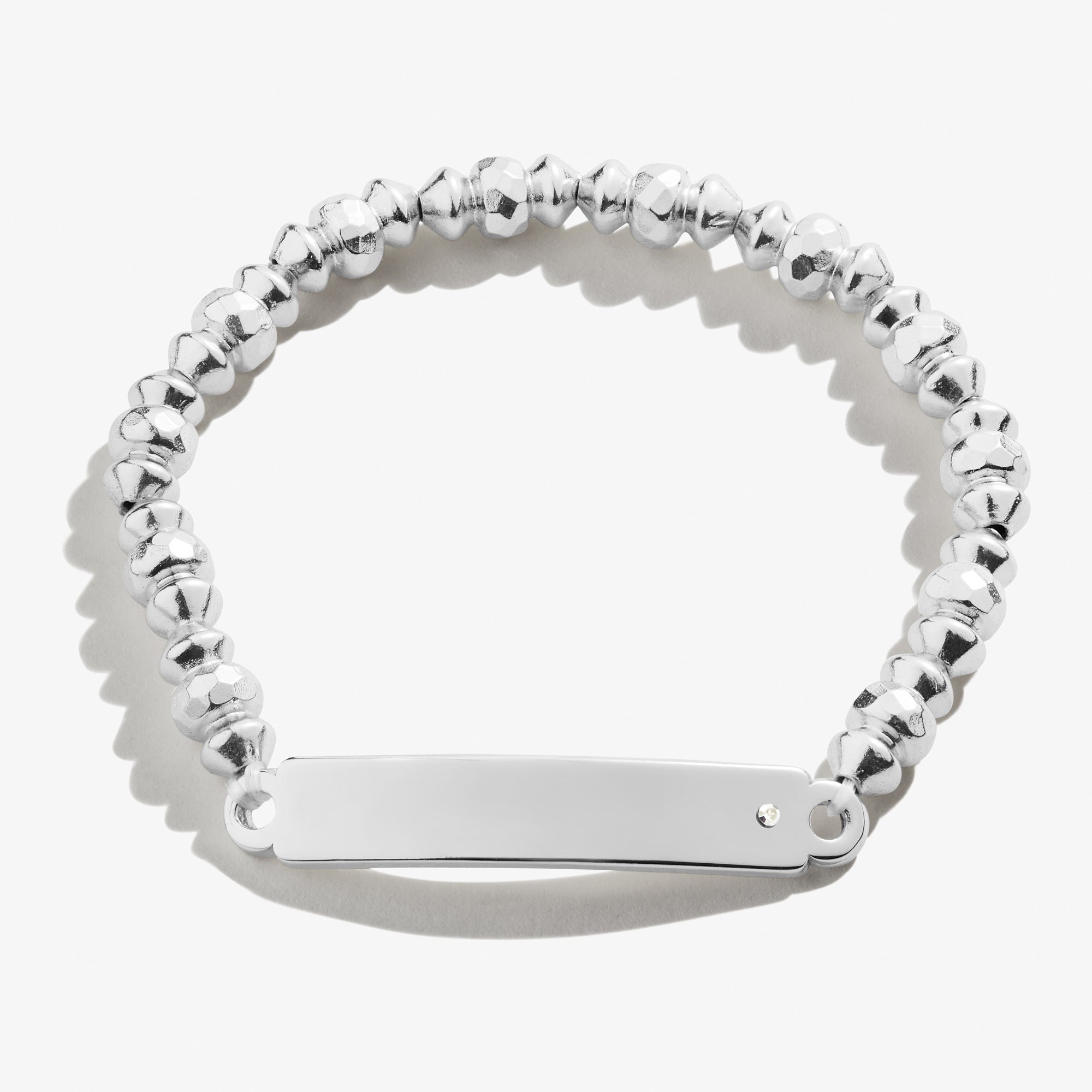 Inline Bar Stretch Bracelet With Crystal Accent