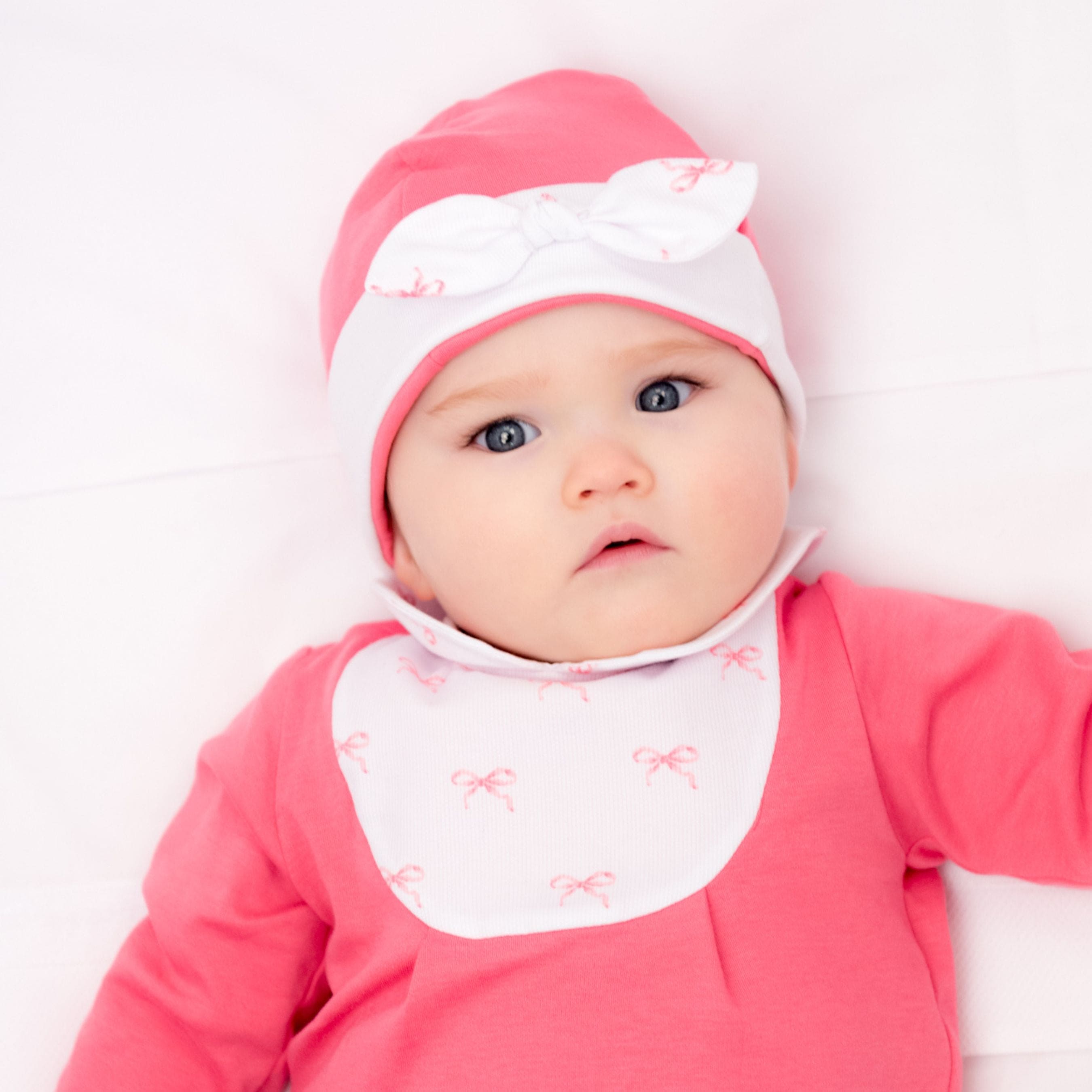 Eny | Baby Girls Pink Organic Cotton Hat