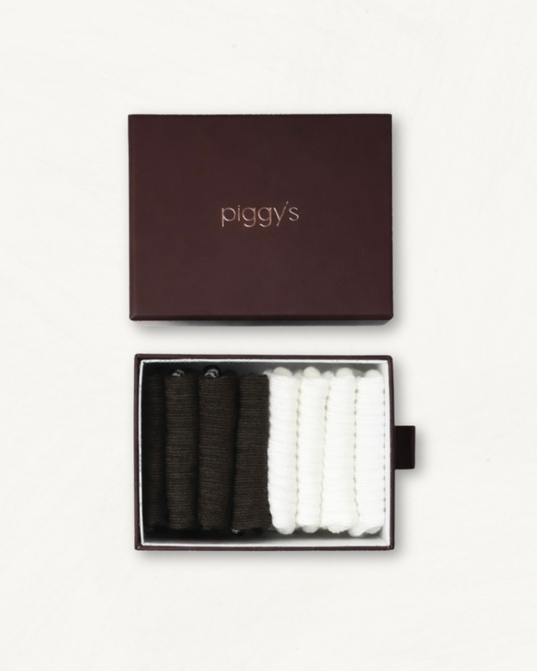 Newborn Gripper Crew Socks 4-pack (0-3 Months) - Espresso