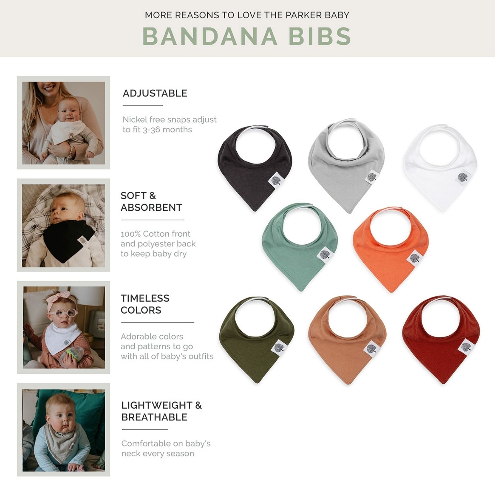 Estes Bandana Bib Set (8 Pack)
