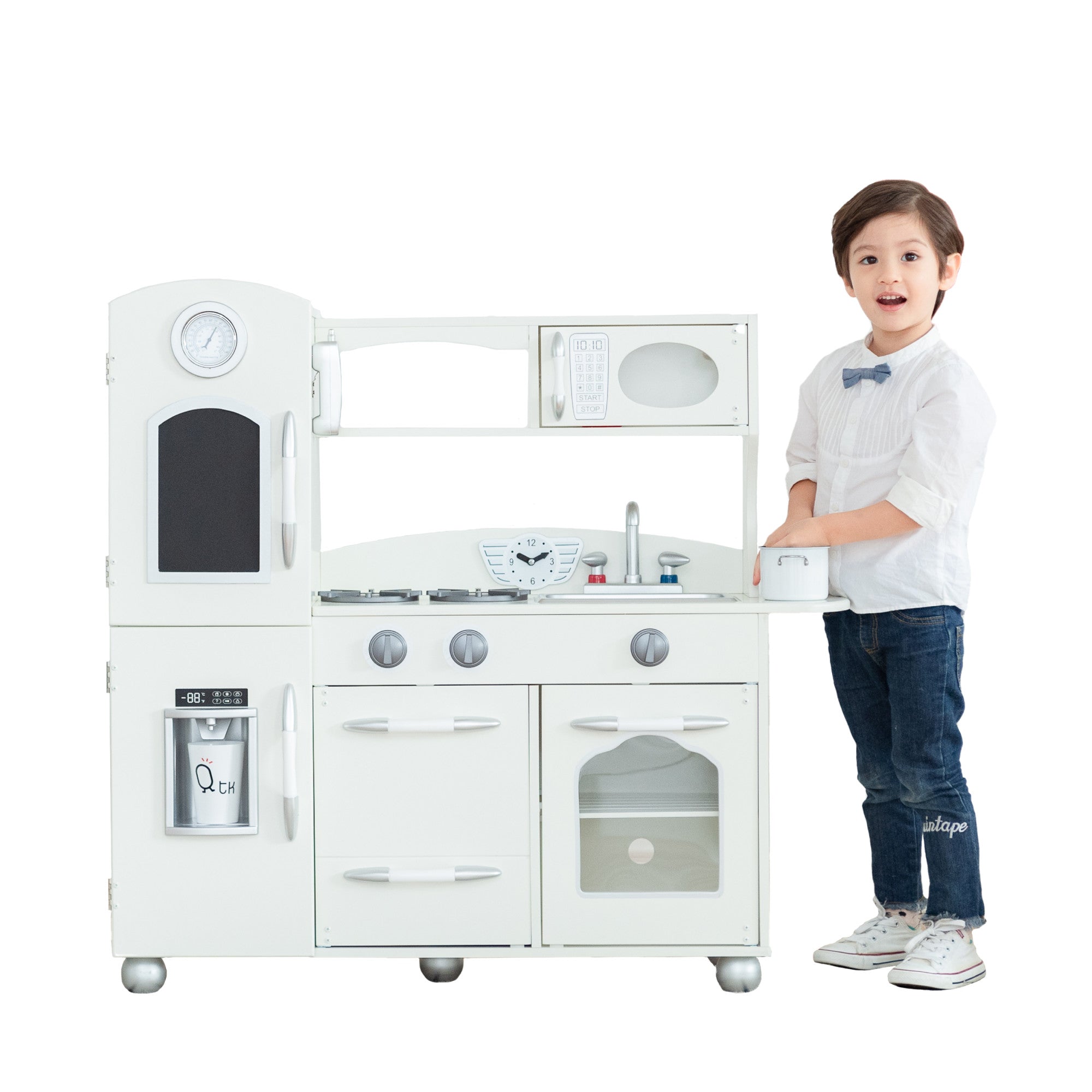 Little Chef Westchester Retro Kids Kitchen Playset, Ivory