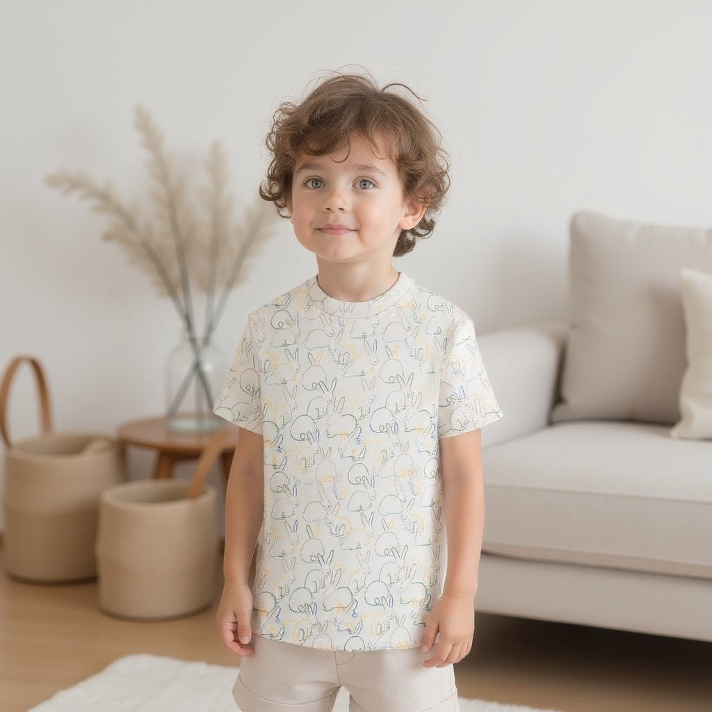 Boxy Toddler Tee | Bunnies