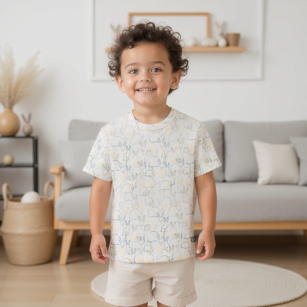 Boxy Toddler Tee | Bunnies